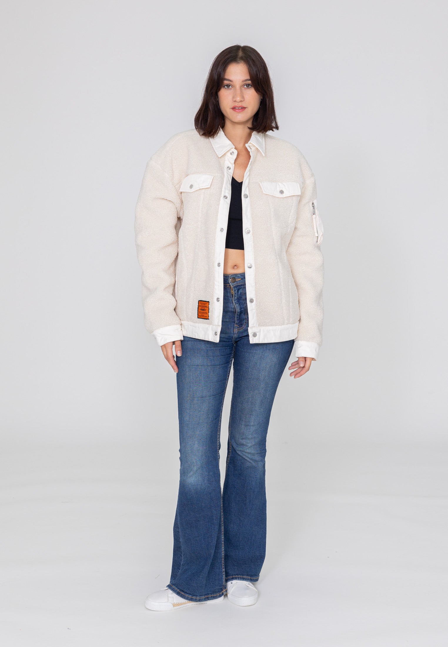 Saratoga U Sherpajacke in Cream Jacken Bombers Original