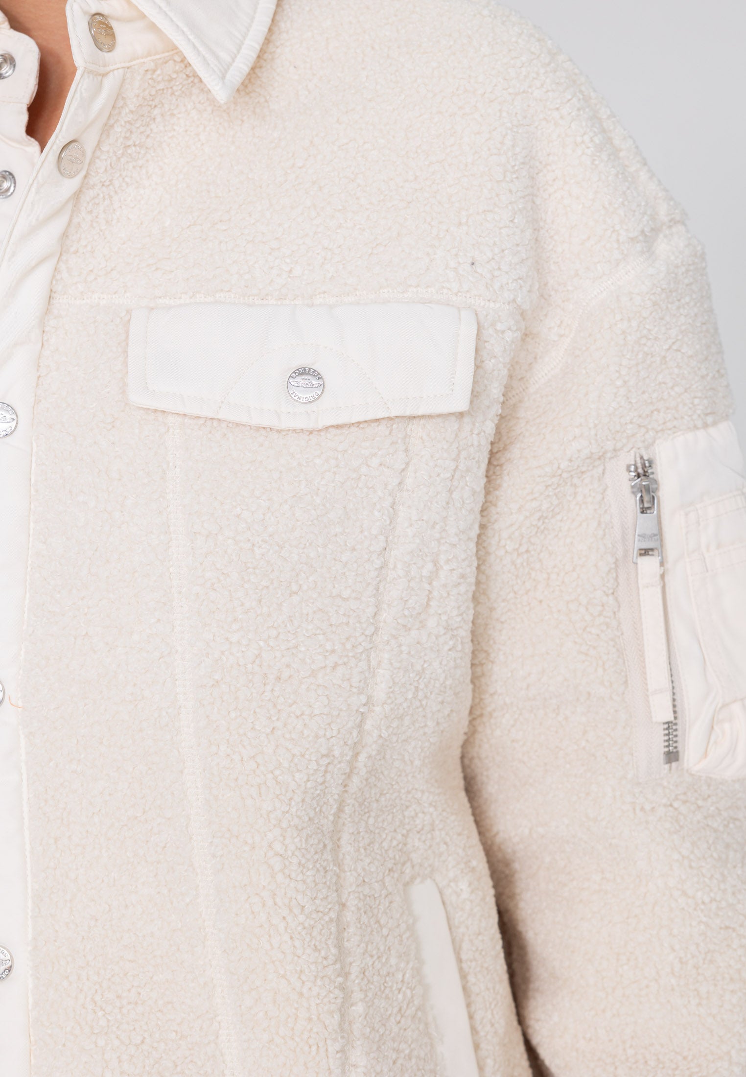 Saratoga U Sherpajacke in Cream Jacken Bombers Original