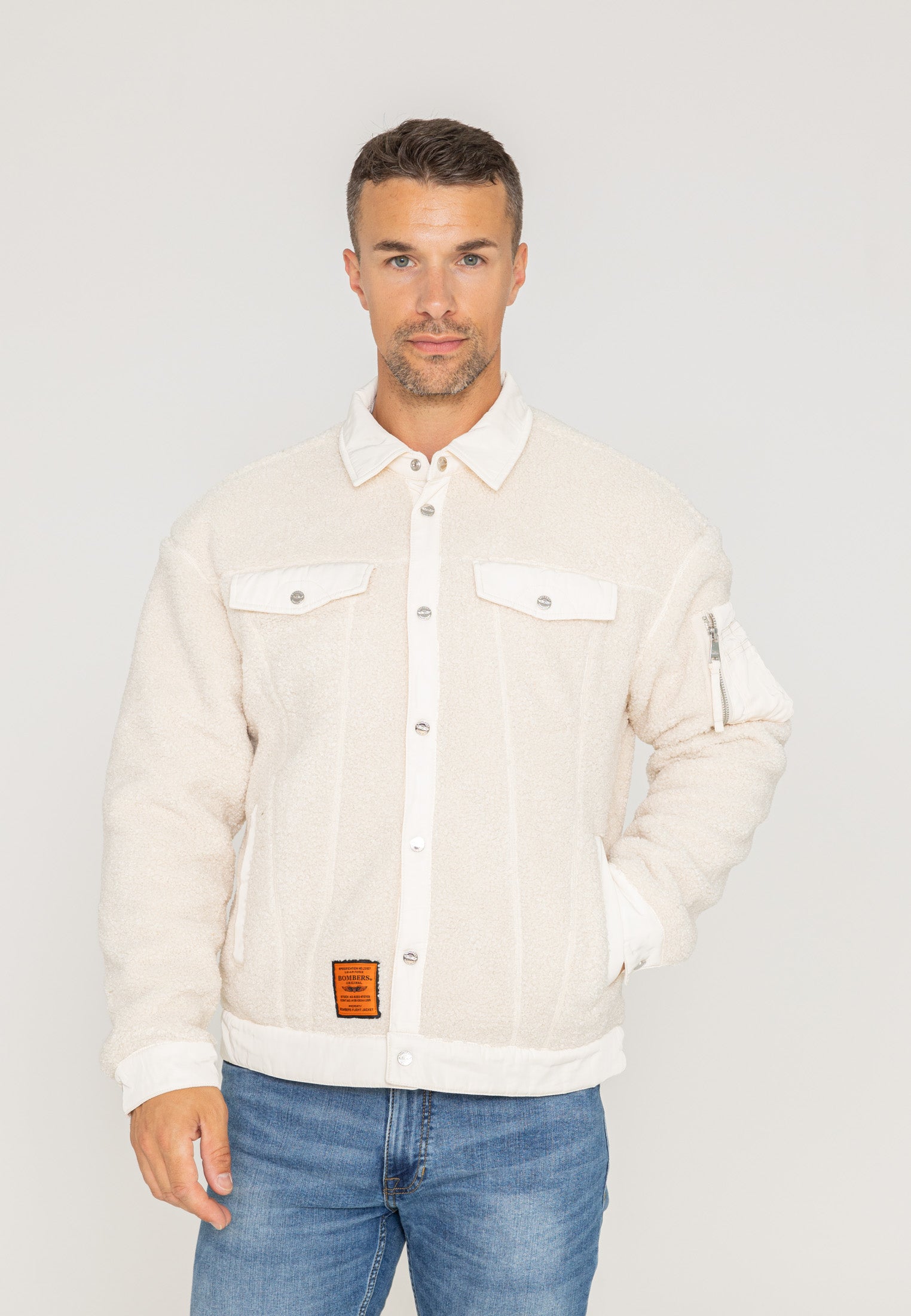 Saratoga U Sherpajacke in Cream Jacken Bombers Original