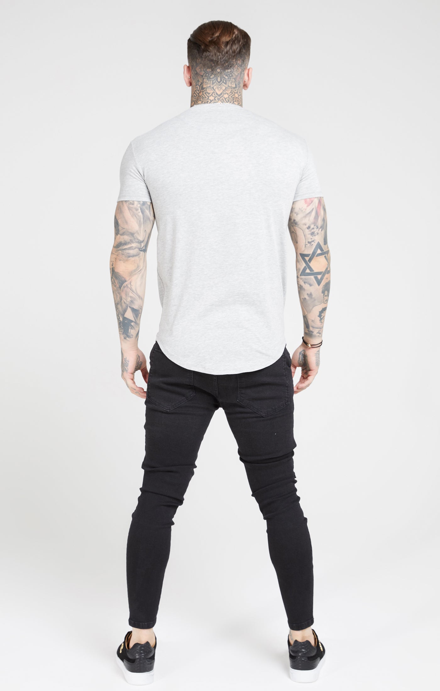 Essential Distressed Skinny Jean in Black Jeans SikSilk