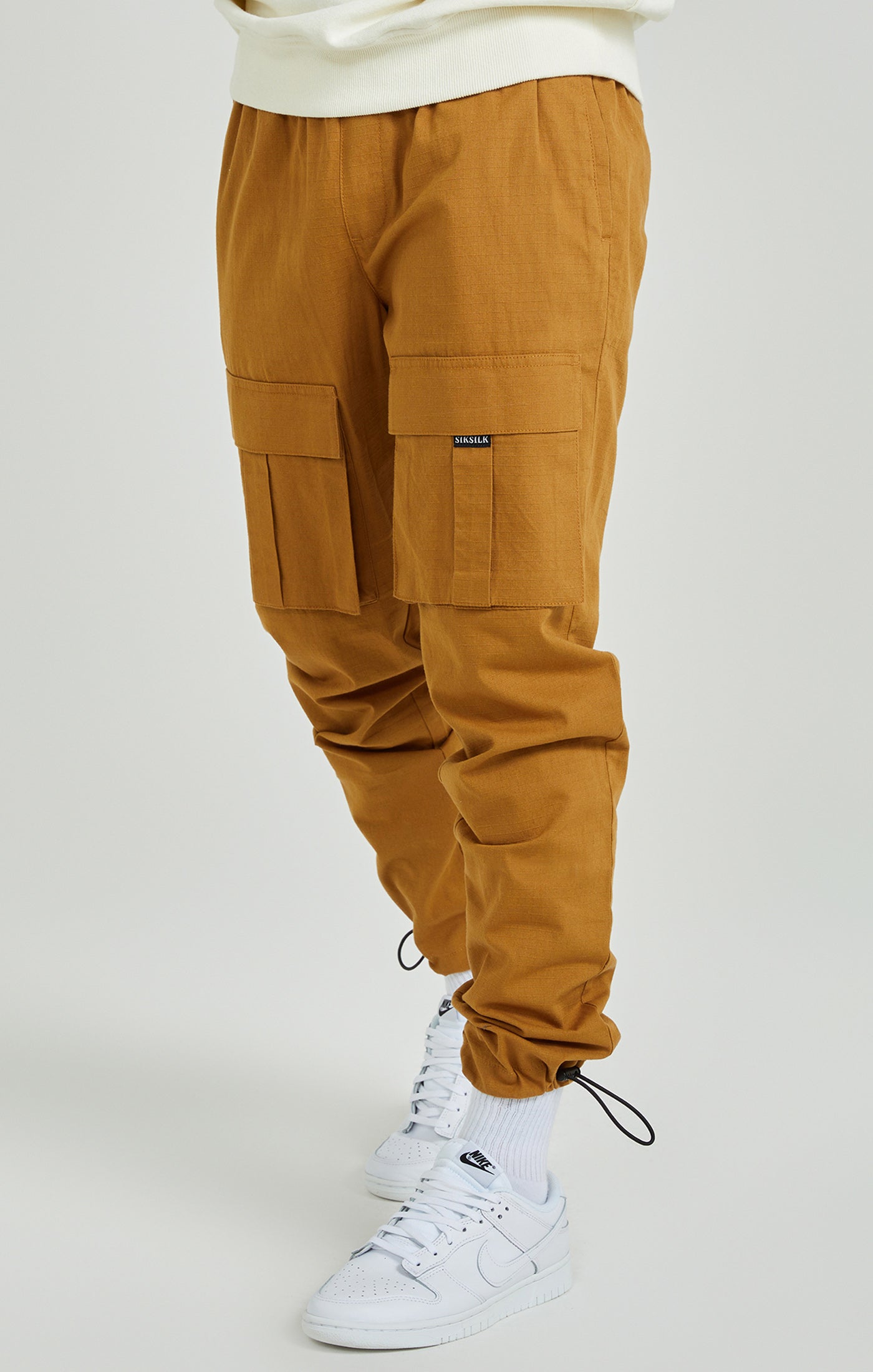 Ripstop Cargo Pants in Tan Hosen SikSilk   