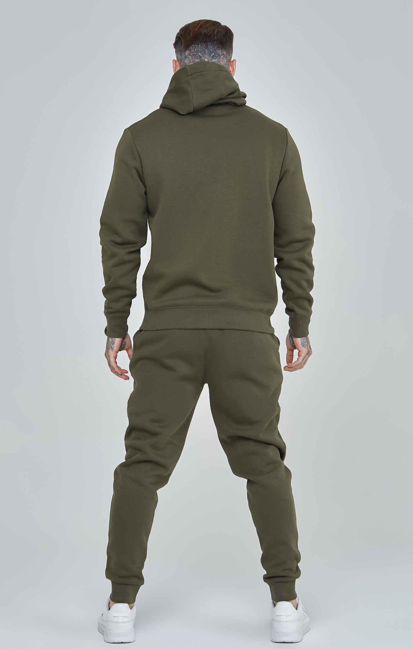 Essential Overhead Hoodie in Khaki Kapuzenpullover SikSilk   