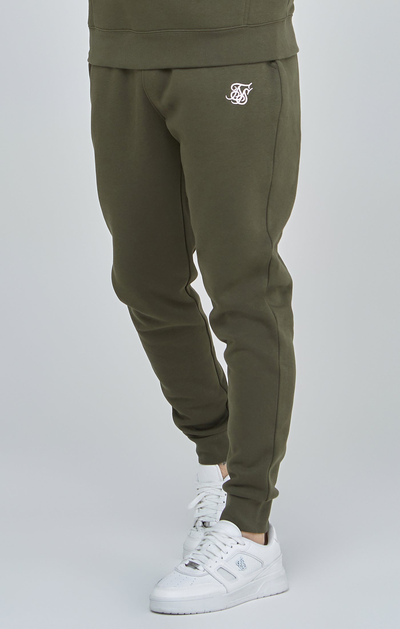 Essential Cuffed Jogger in Khaki Hosen SikSilk
