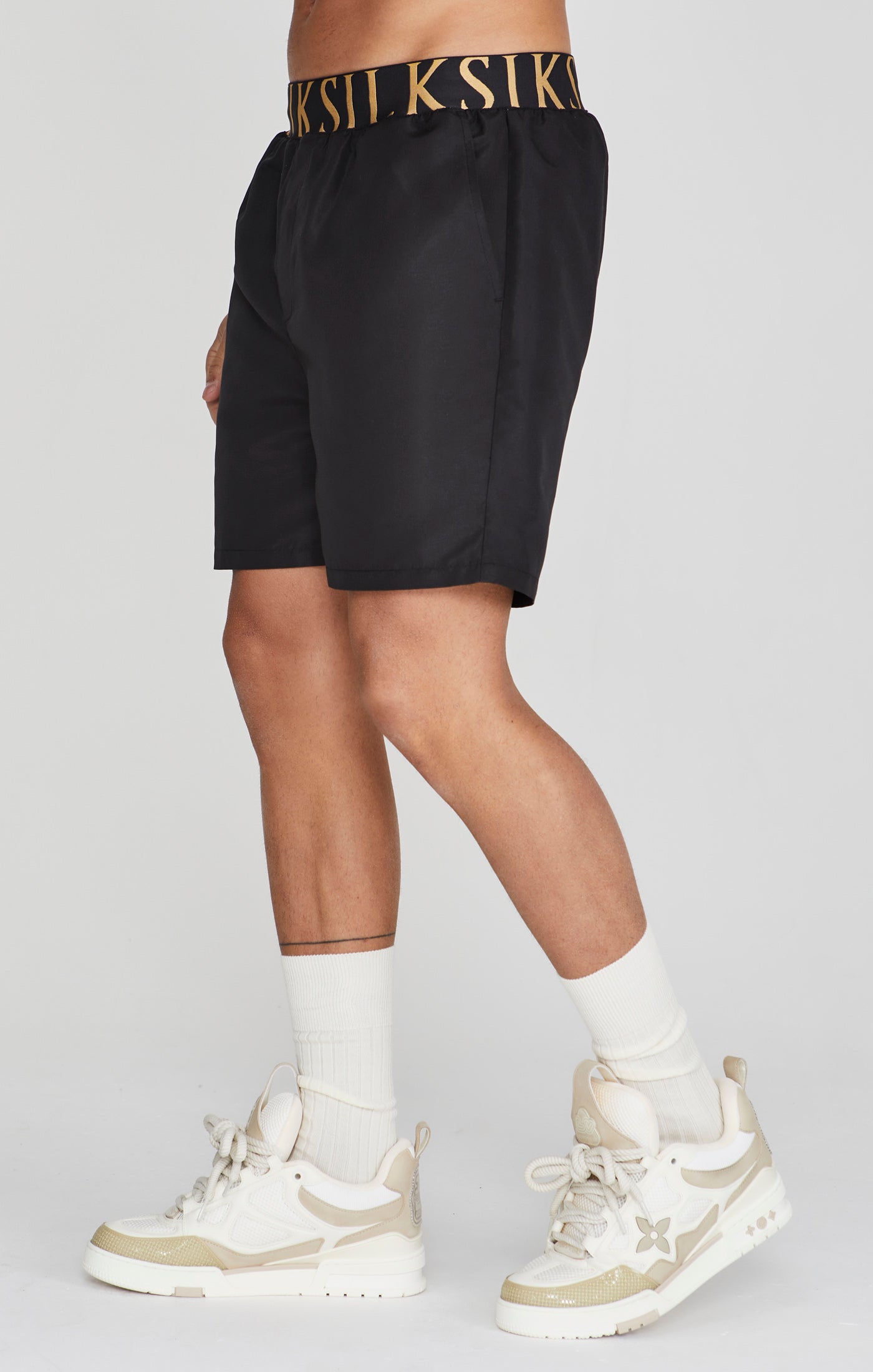 Swim Shorts in Black Badehosen SikSilk