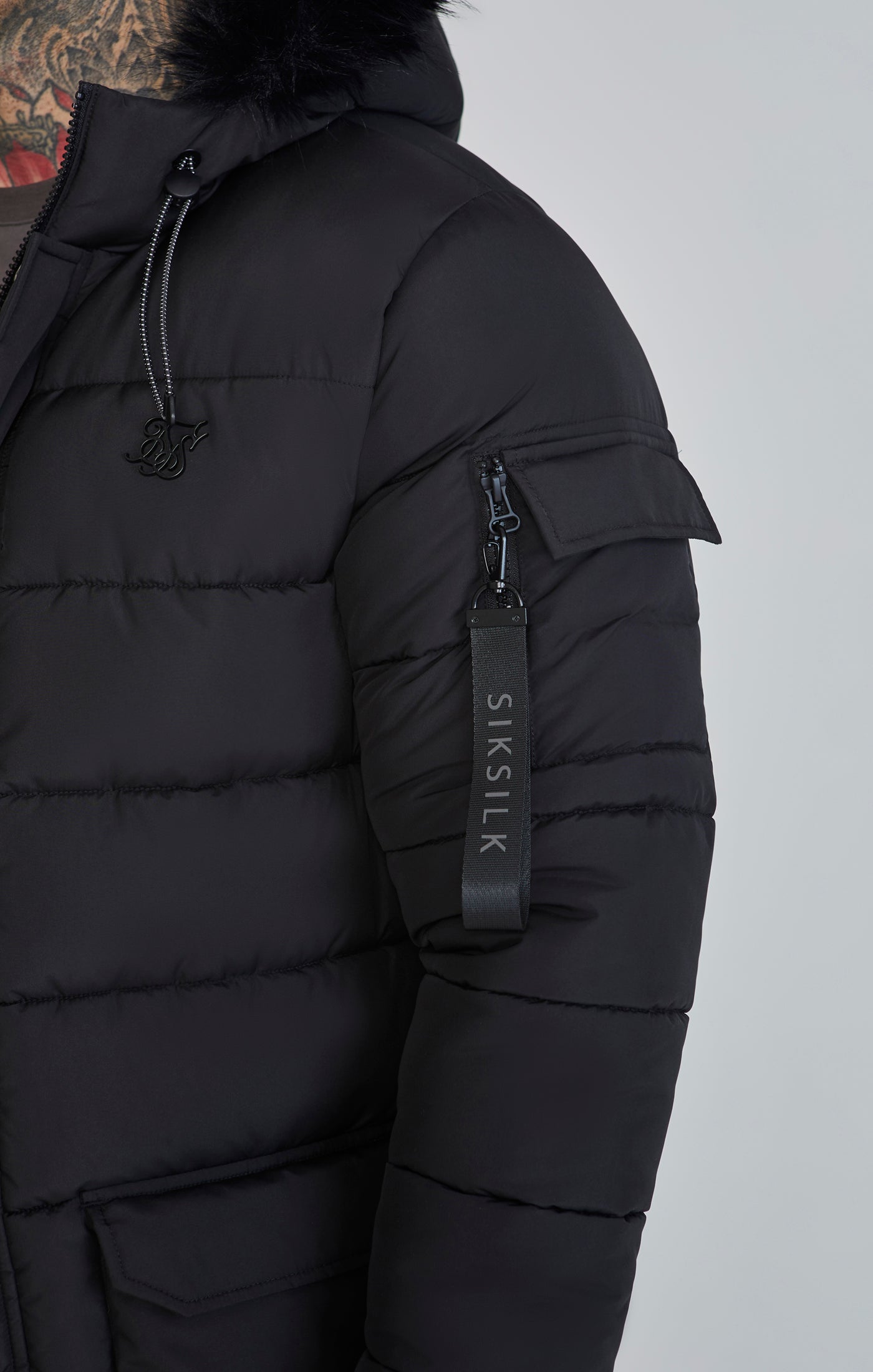 Parka in Black Jacken SikSilk