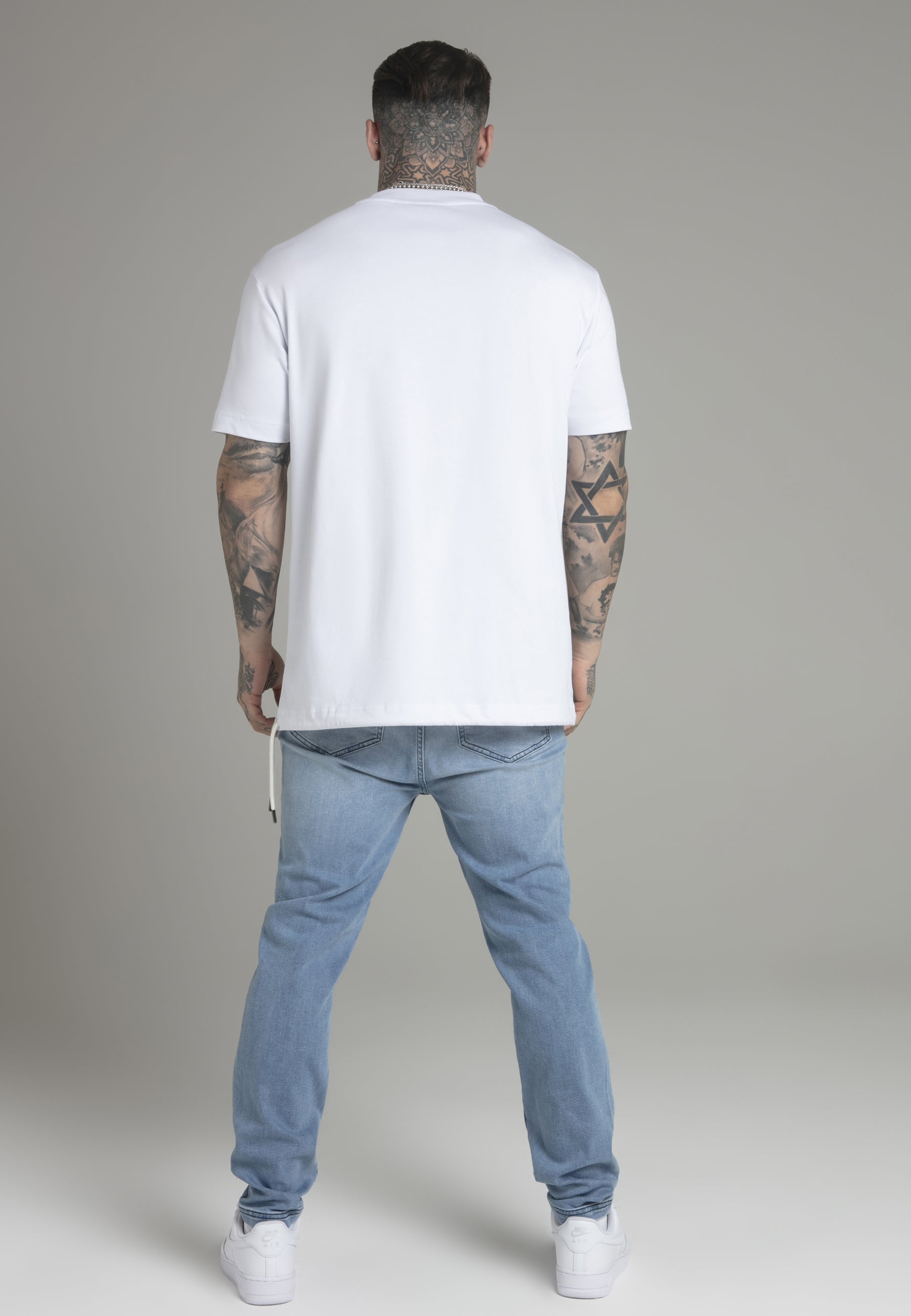 Oversized T-Shirt in White T-Shirts SikSilk