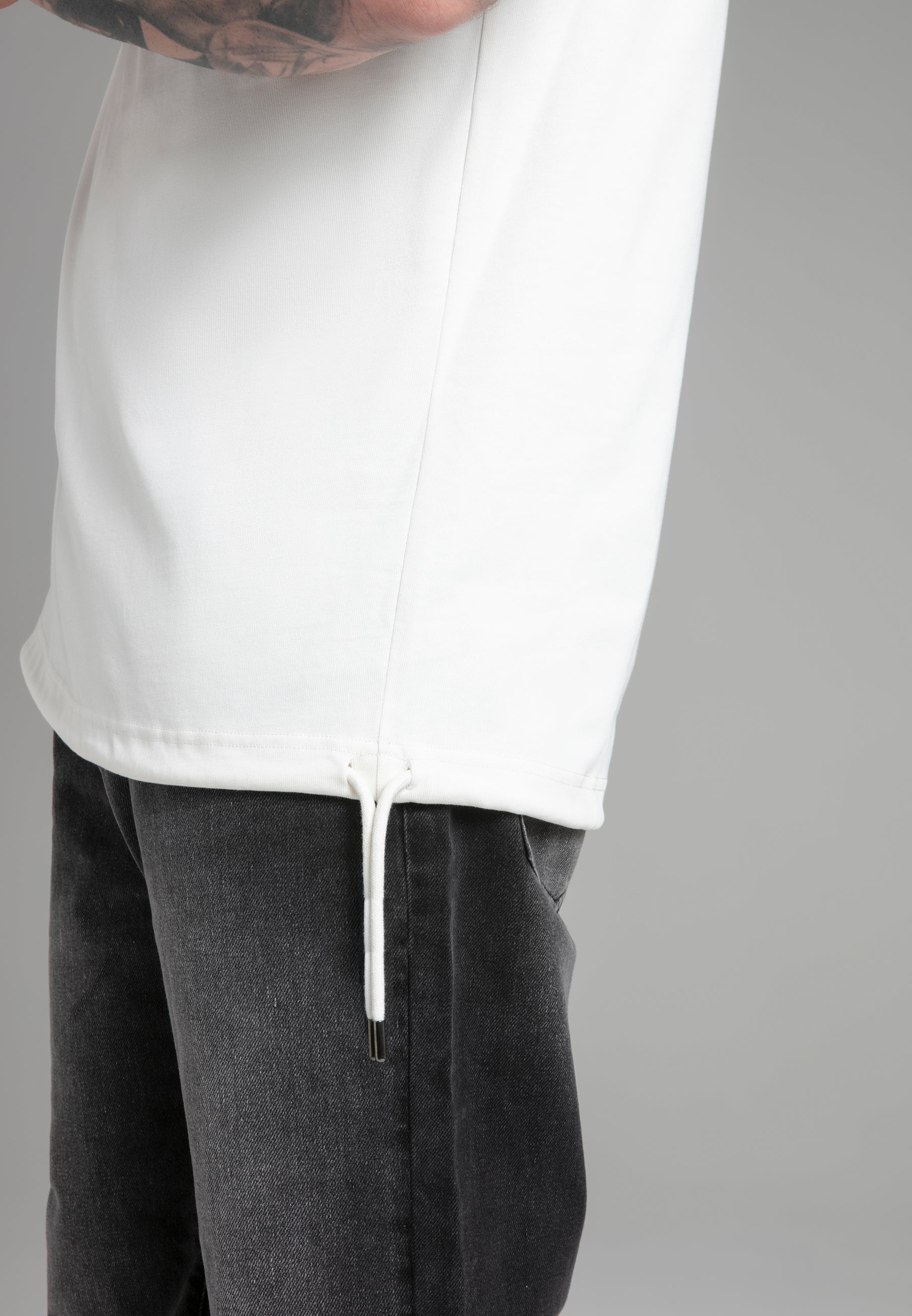 Oversized T-Shirt in Ecru T-Shirts SikSilk