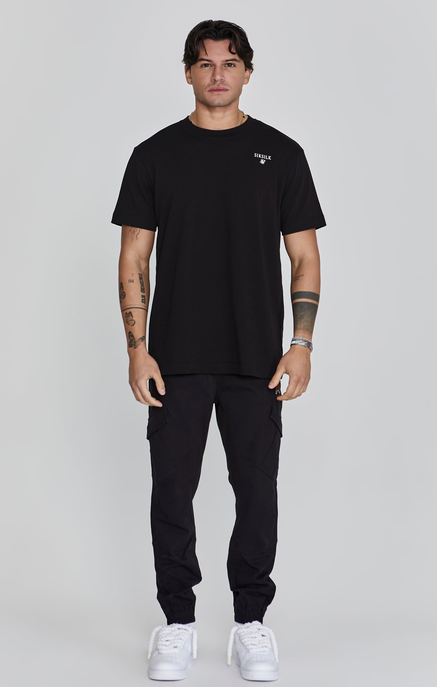 Cargo Pants in Black Hosen SikSilk