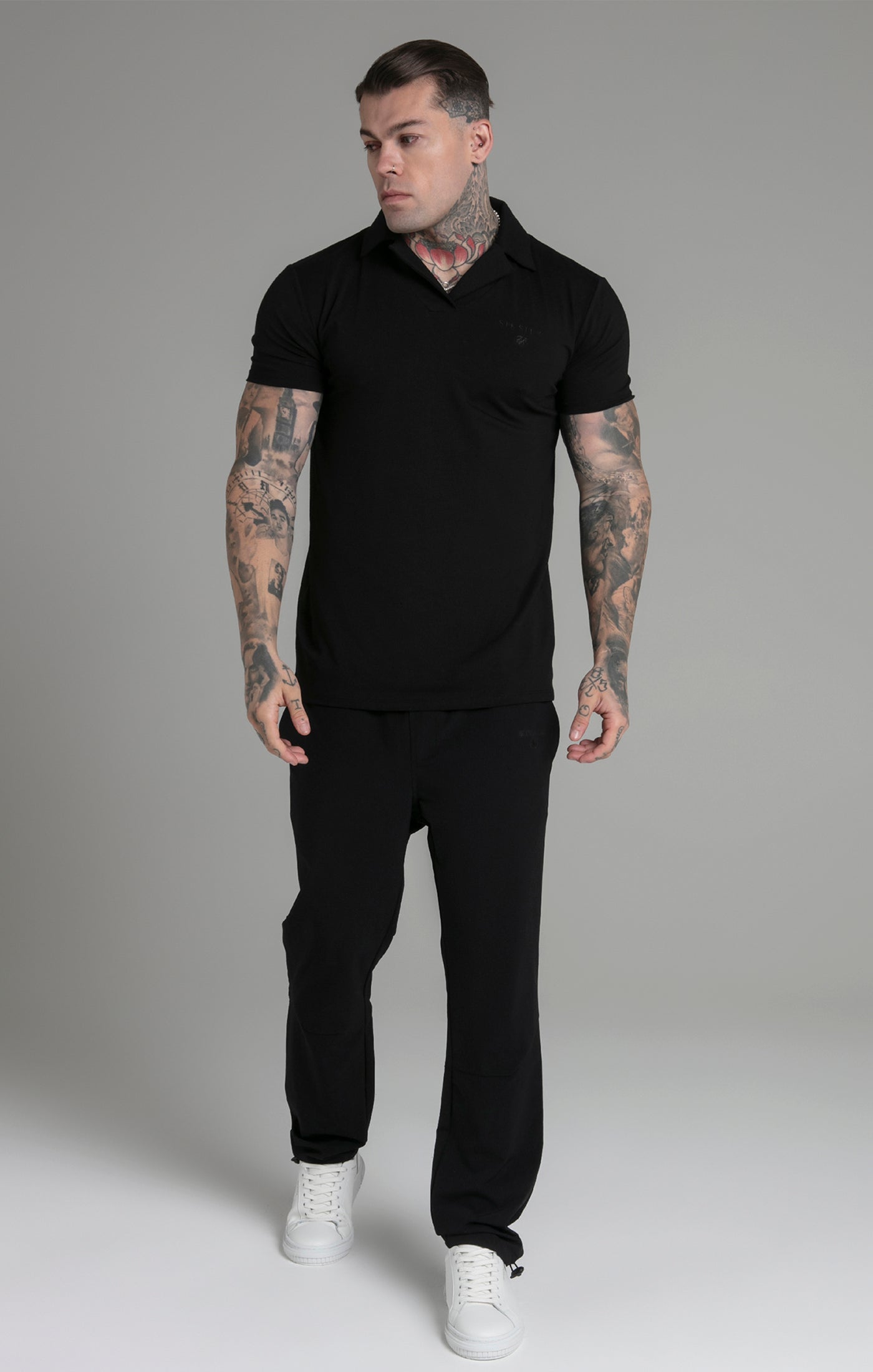 Smart Revere Polo in Black Polos SikSilk