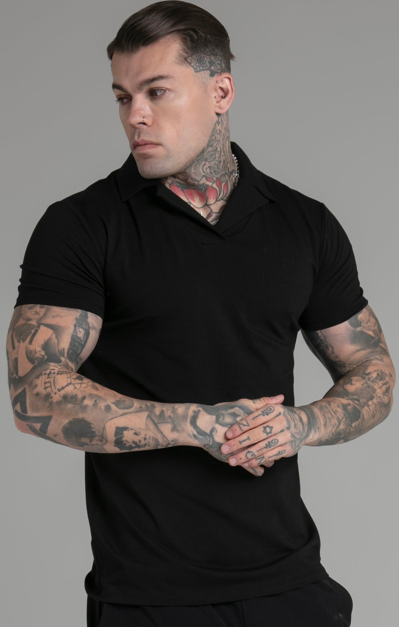 Smart Revere Polo in Black Polos SikSilk