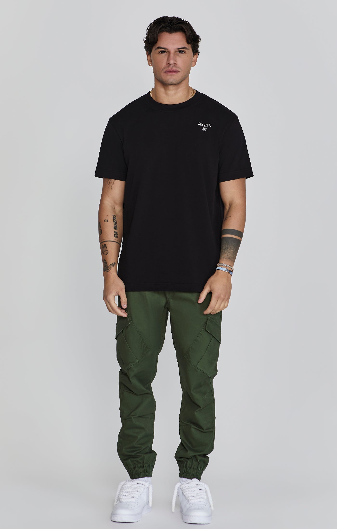 Cargo Pants in Green Khaki Hosen SikSilk