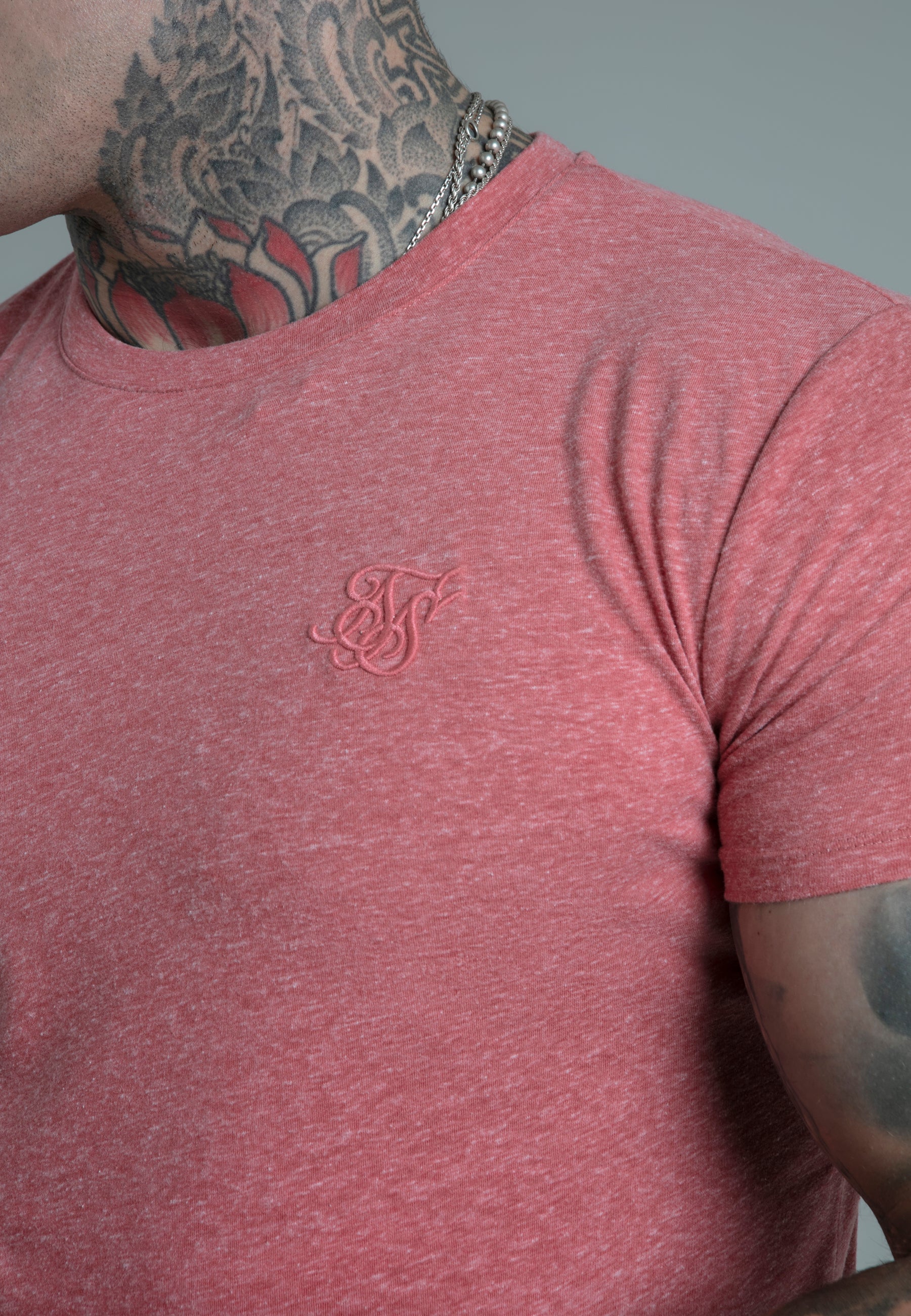 Marl T-Shirt in Orange T-Shirts SikSilk