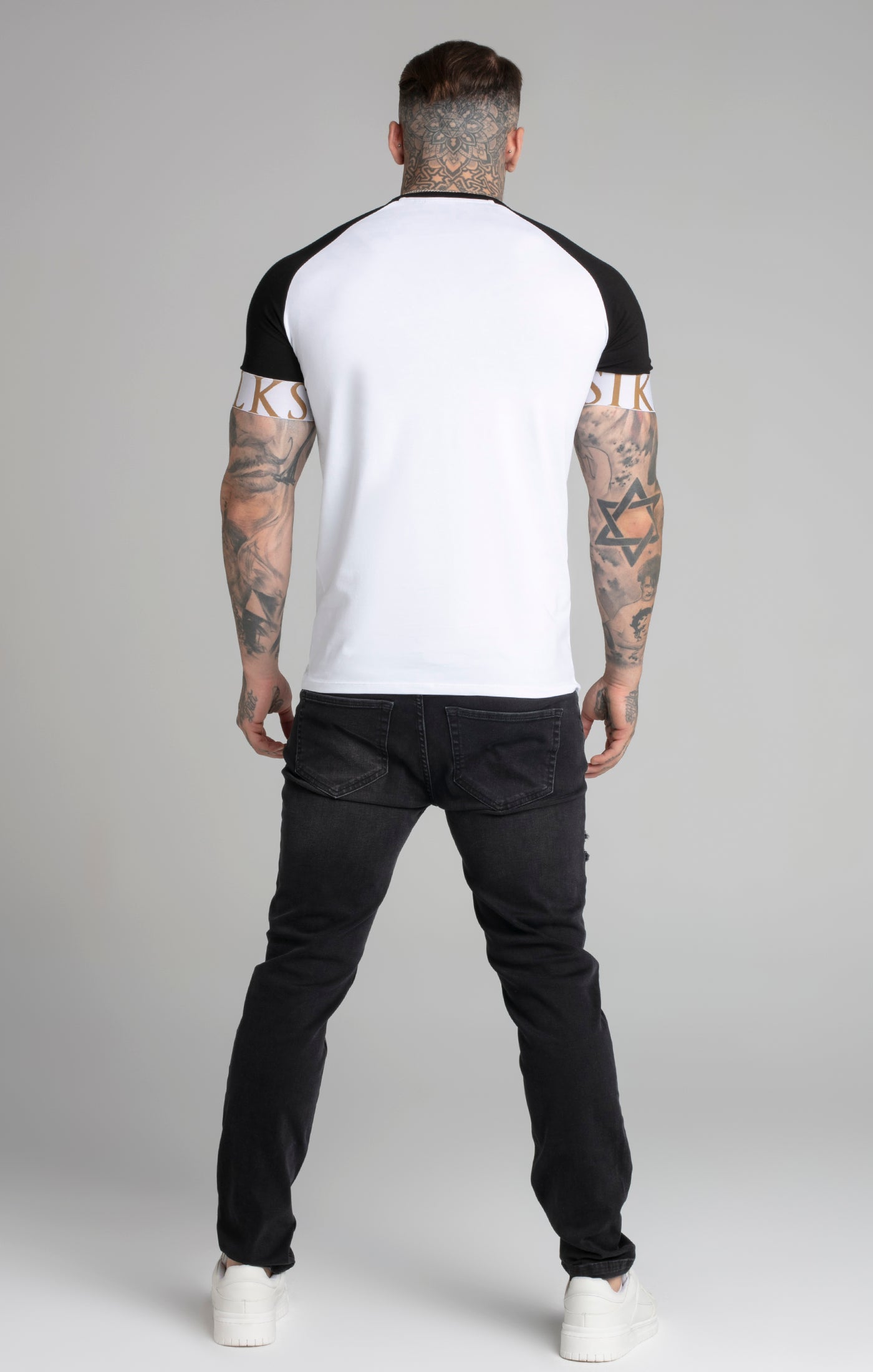 Tech T-Shirt in White-Black T-Shirts SikSilk   
