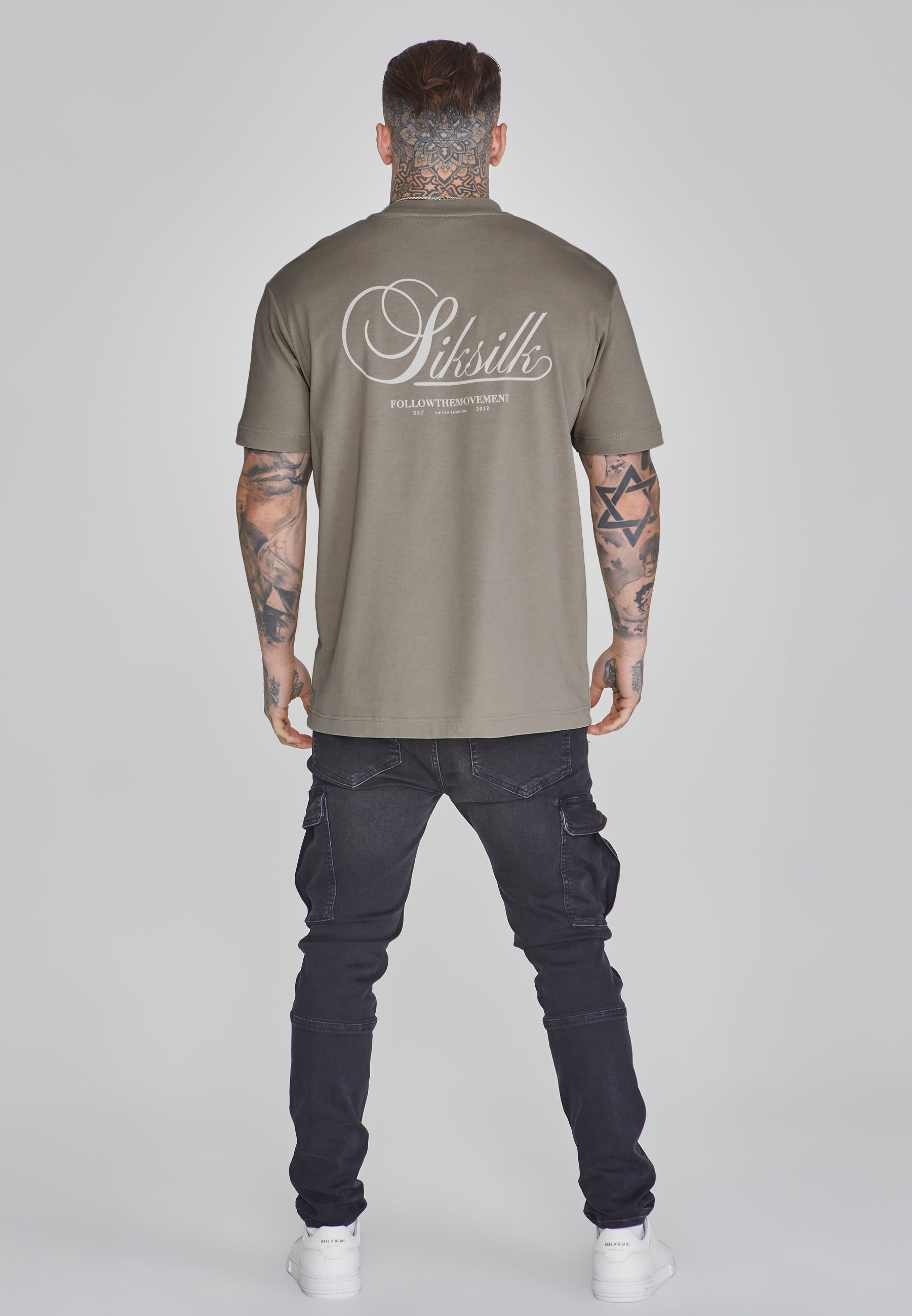 Graphic T-Shirt in Khaki T-Shirts SikSilk