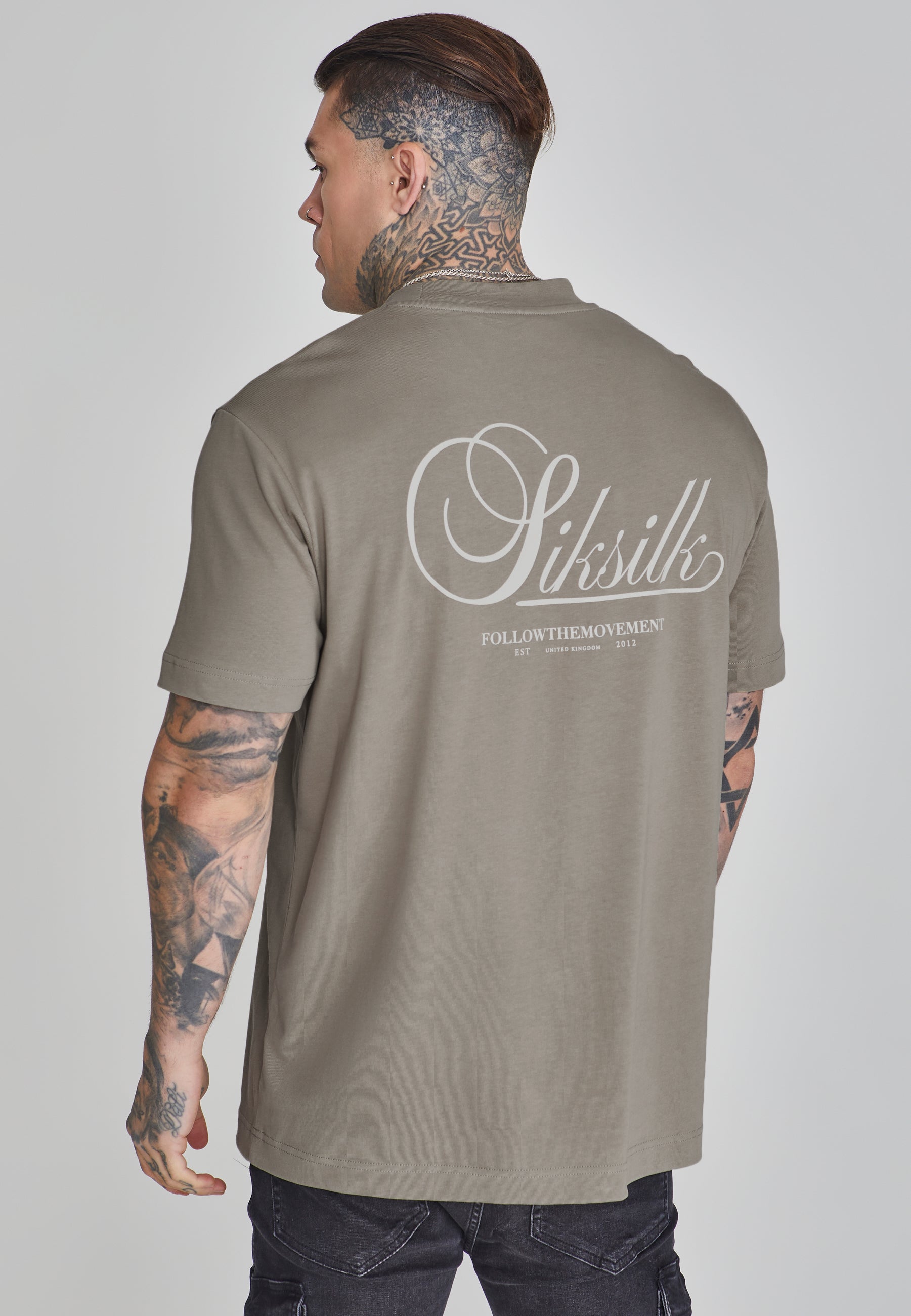 Graphic T-Shirt in Khaki T-Shirts SikSilk