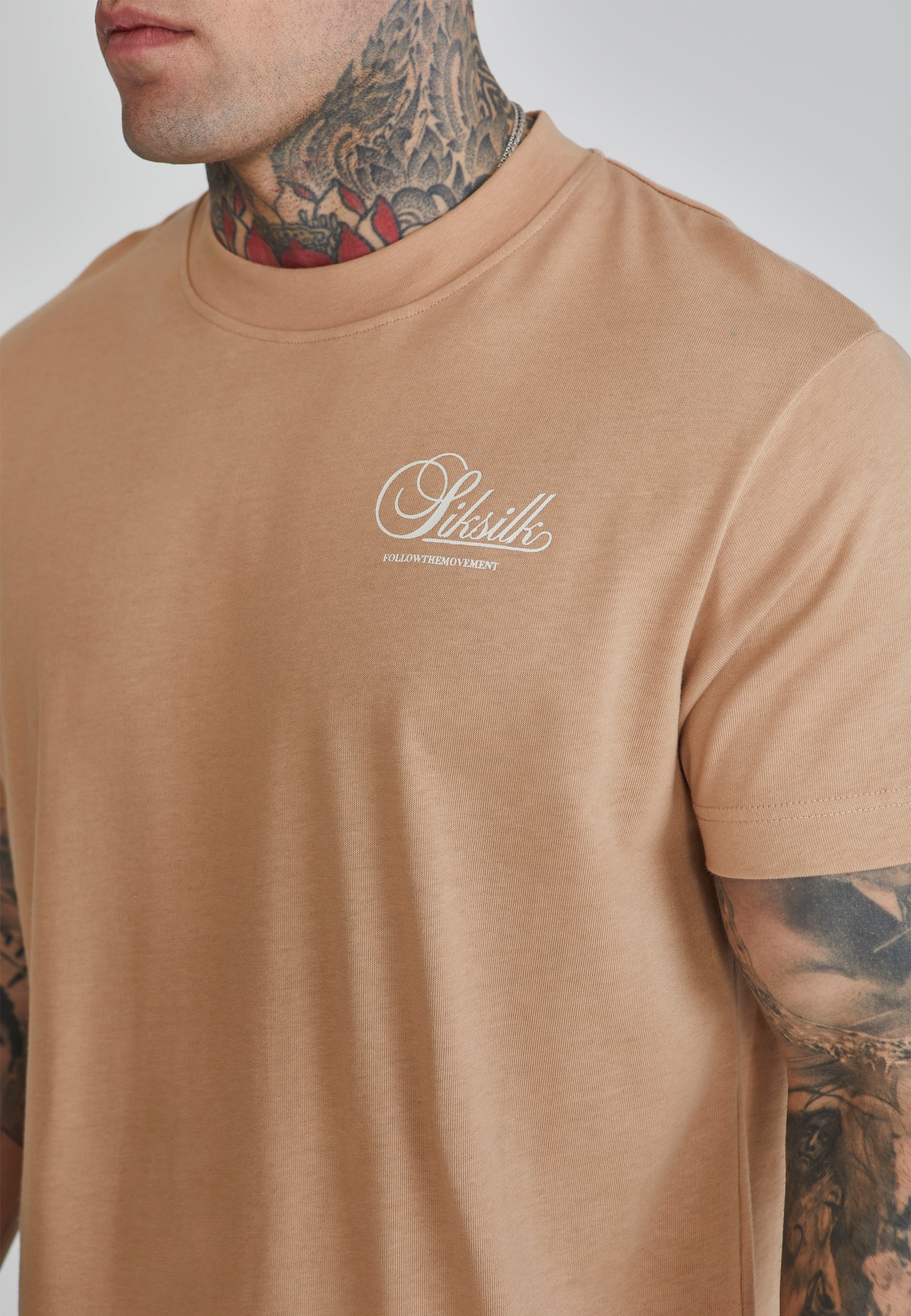 Graphic T-Shirt in Brown T-Shirts SikSilk