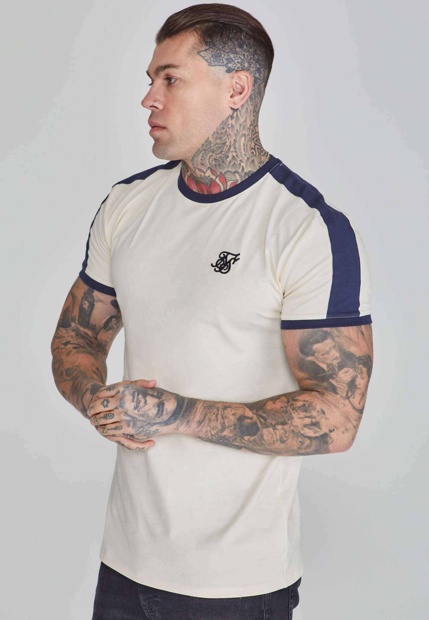 Ringer T-Shirt in Ecru T-Shirts SikSilk