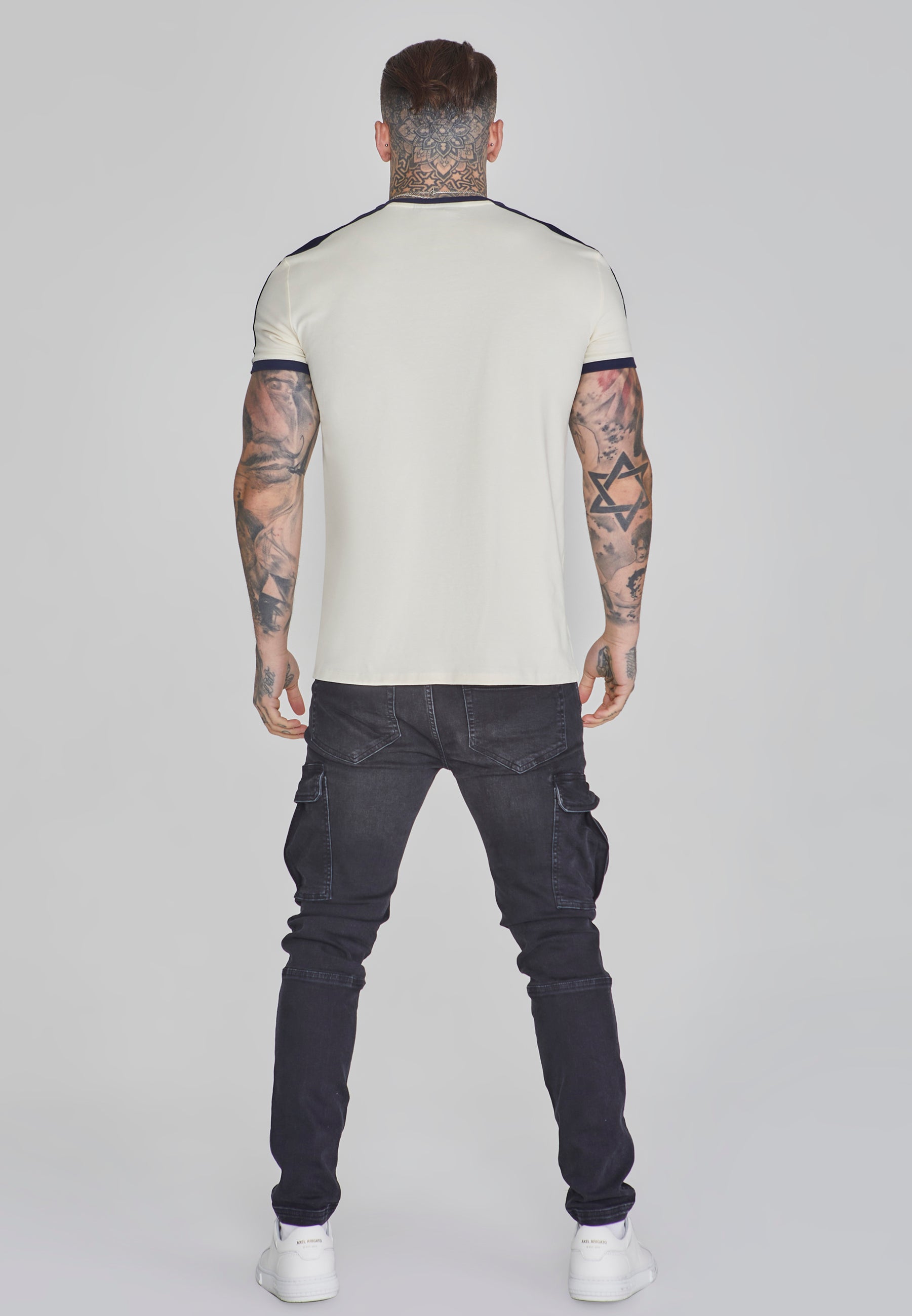 Ringer T-Shirt in Ecru T-Shirts SikSilk