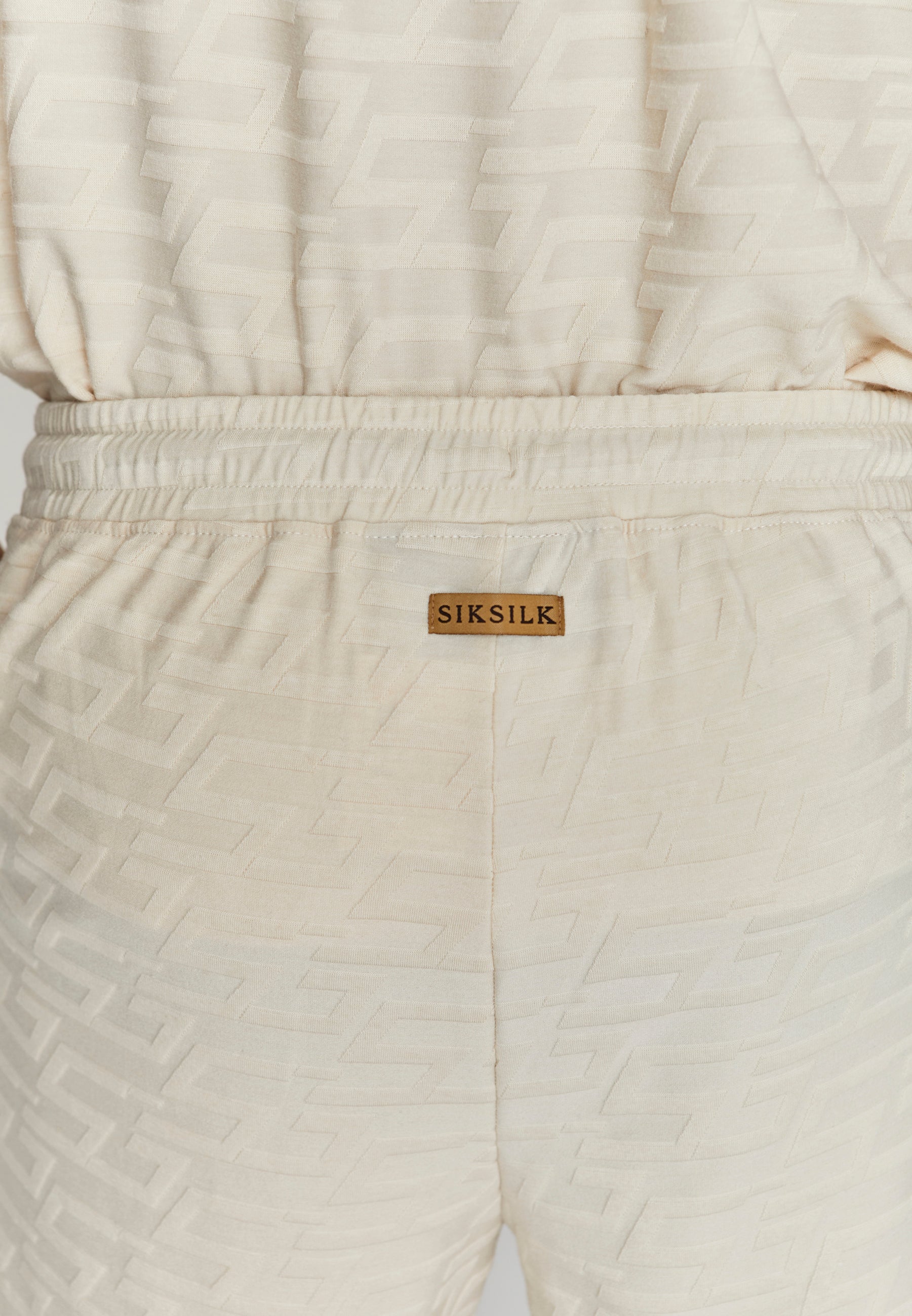 Towelling Shorts in Ecru Shorts SikSilk