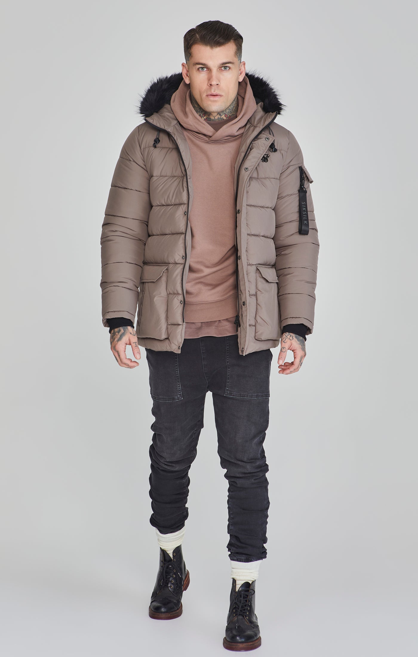 Parka in Beige Jacken SikSilk