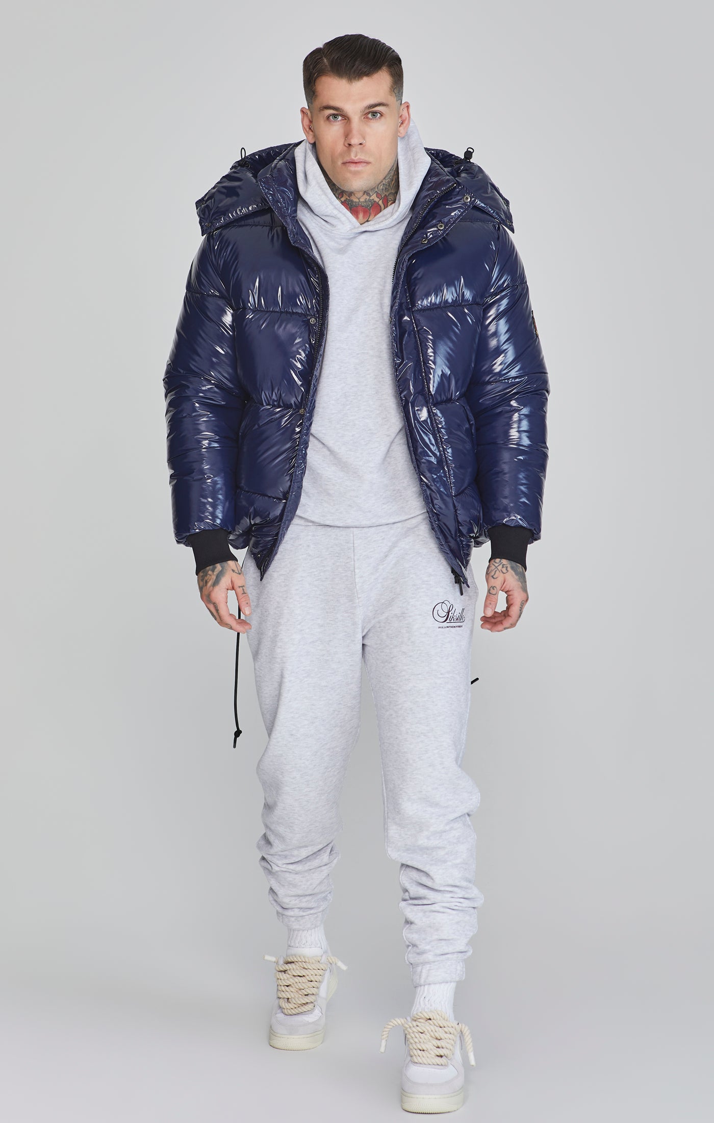 Puffer Jacket in Blue Jacken SikSilk