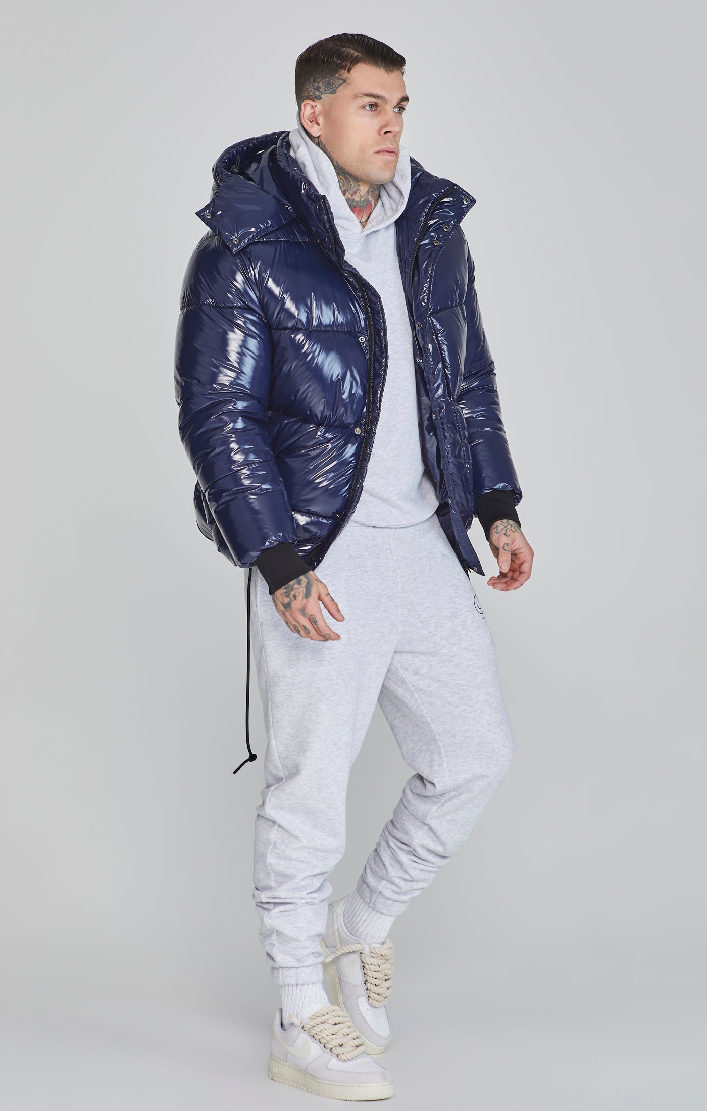Puffer Jacket in Blue Jacken SikSilk
