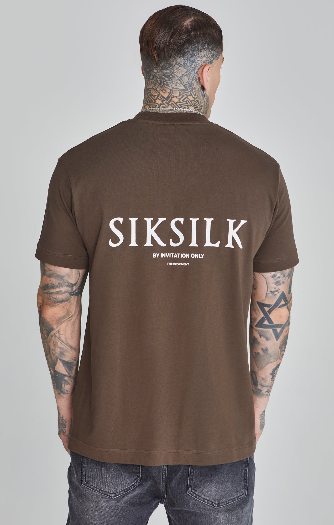 Graphic T-Shirt in Brown T-Shirts SikSilk