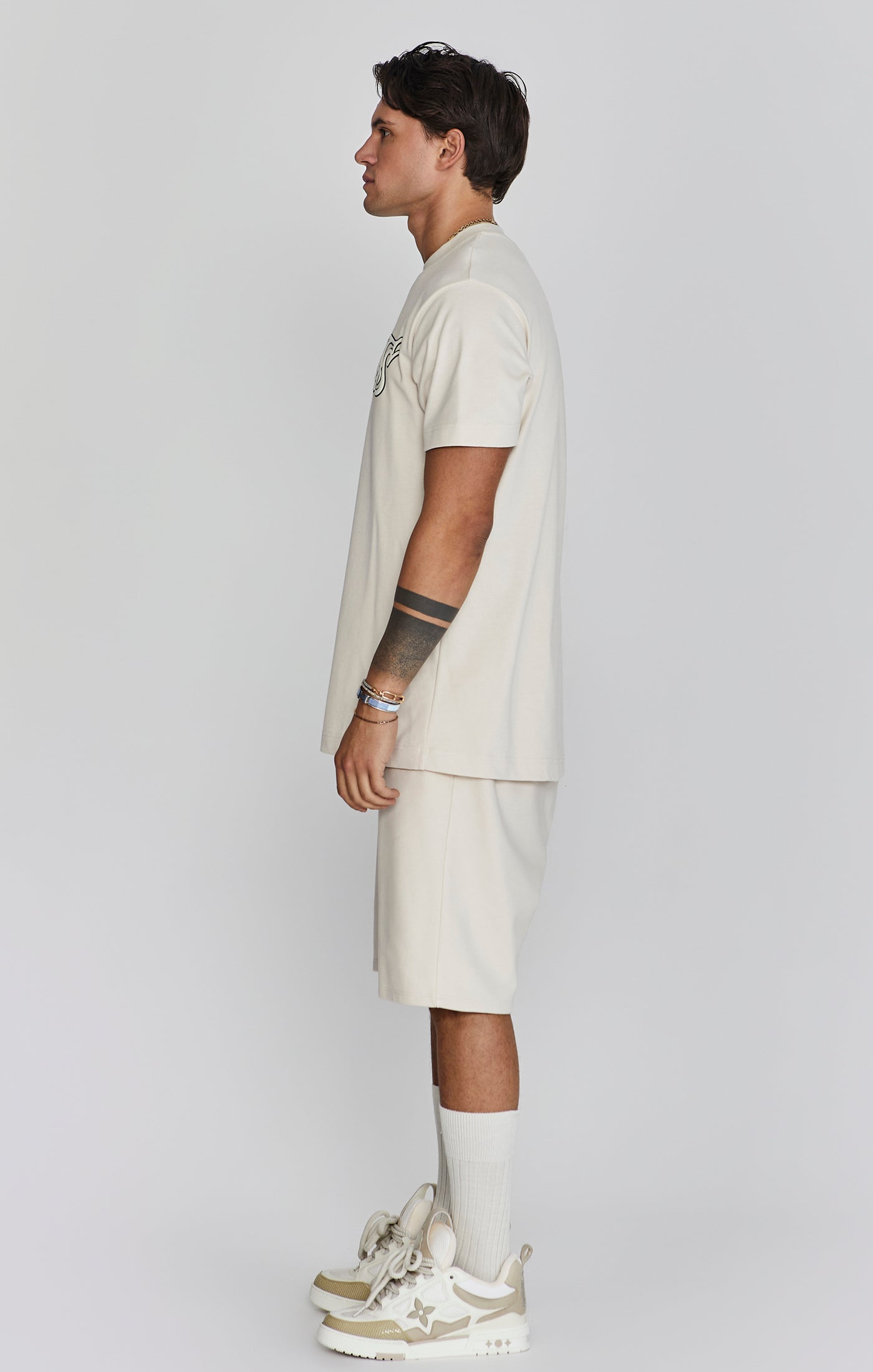 Logo T-Shirt in Ecru T-Shirts SikSilk