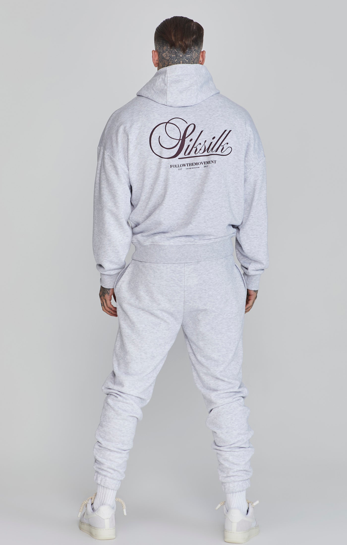 Graphic Hoodie in Snow Marl Kapuzenpullover SikSilk