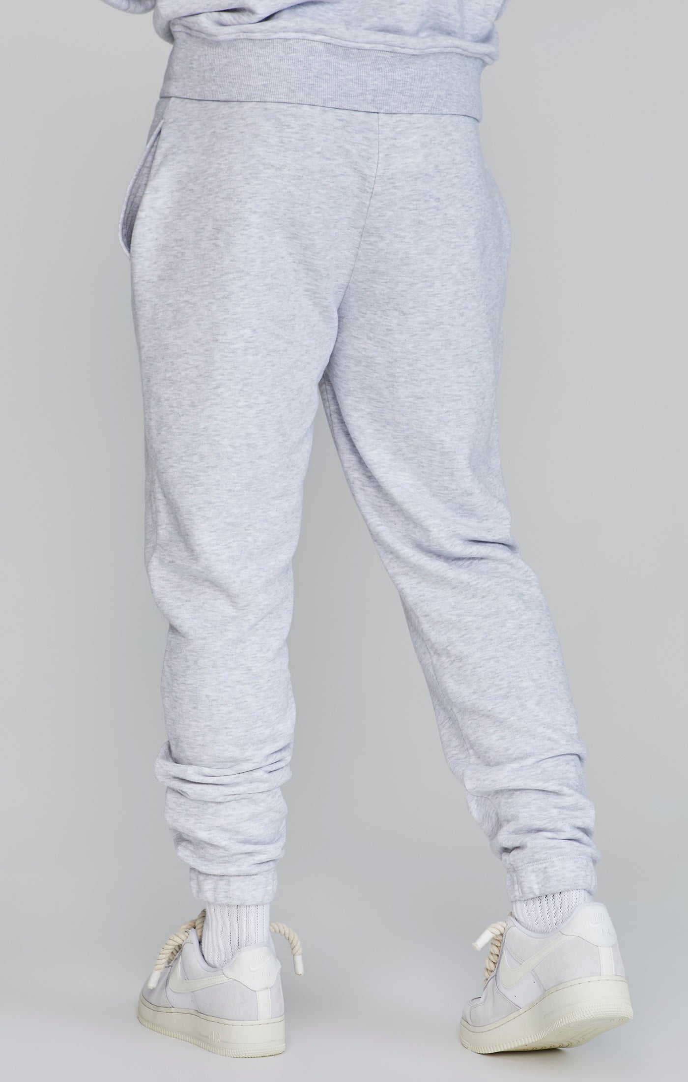 Logo Joggers in Snow Marl Hosen SikSilk