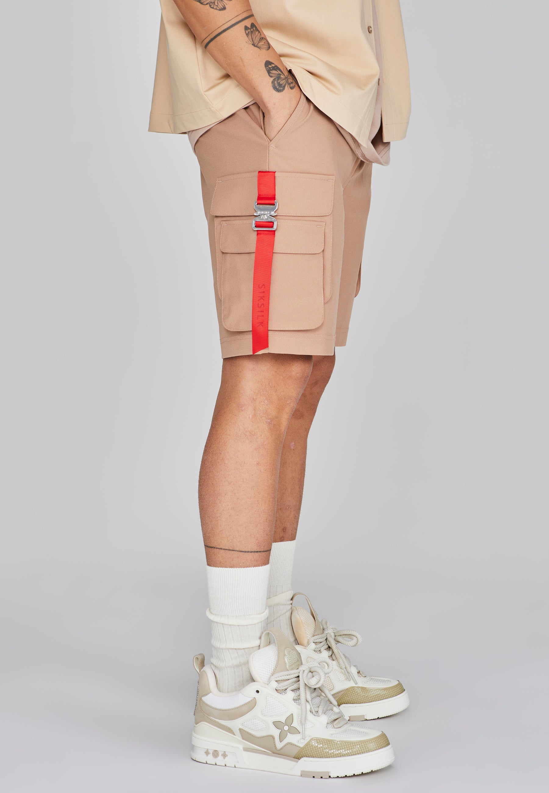 Cargo Shorts in Brown Shorts SikSilk