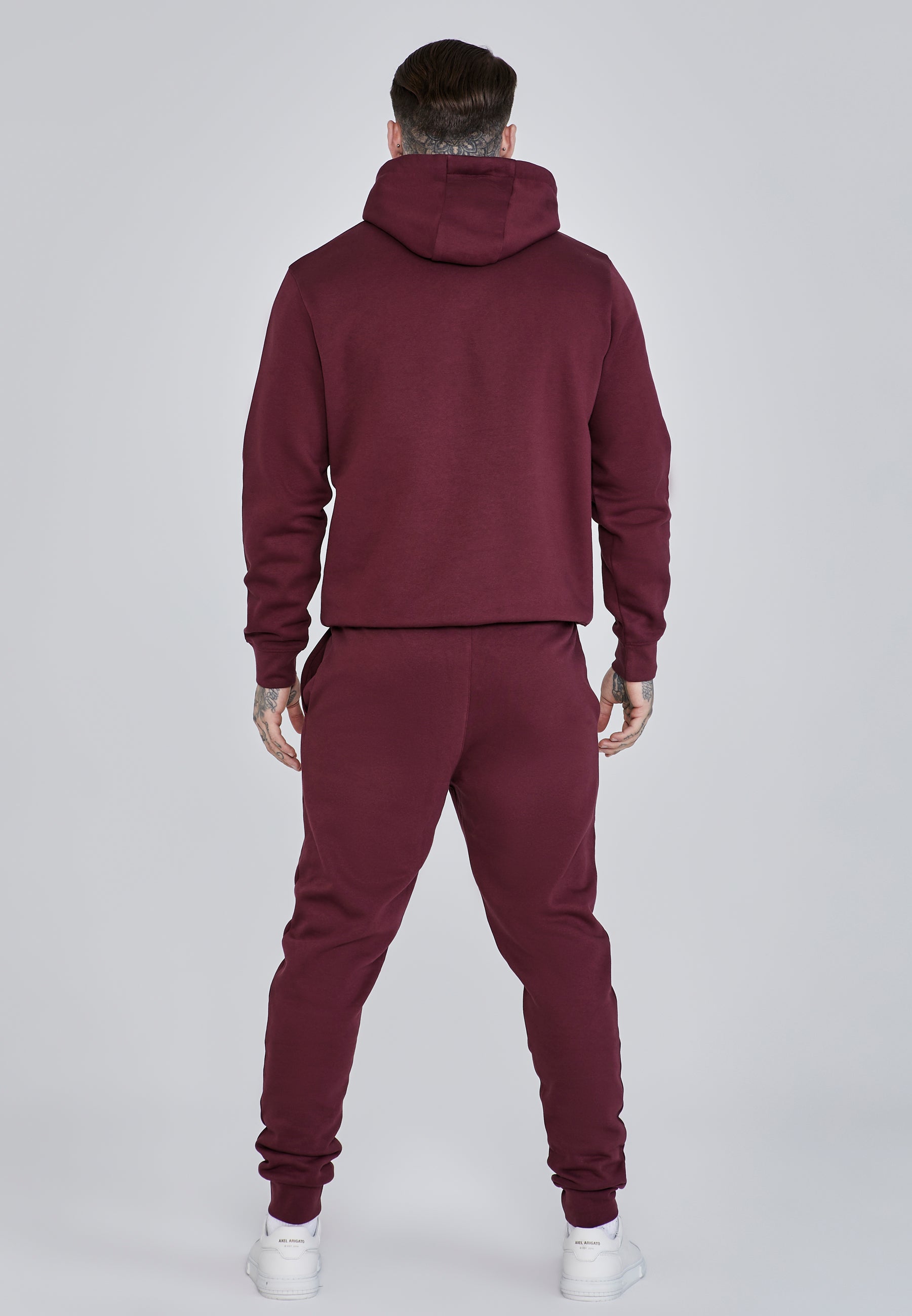 Essentials Hoodie in Burgundy Kapuzenpullover SikSilk