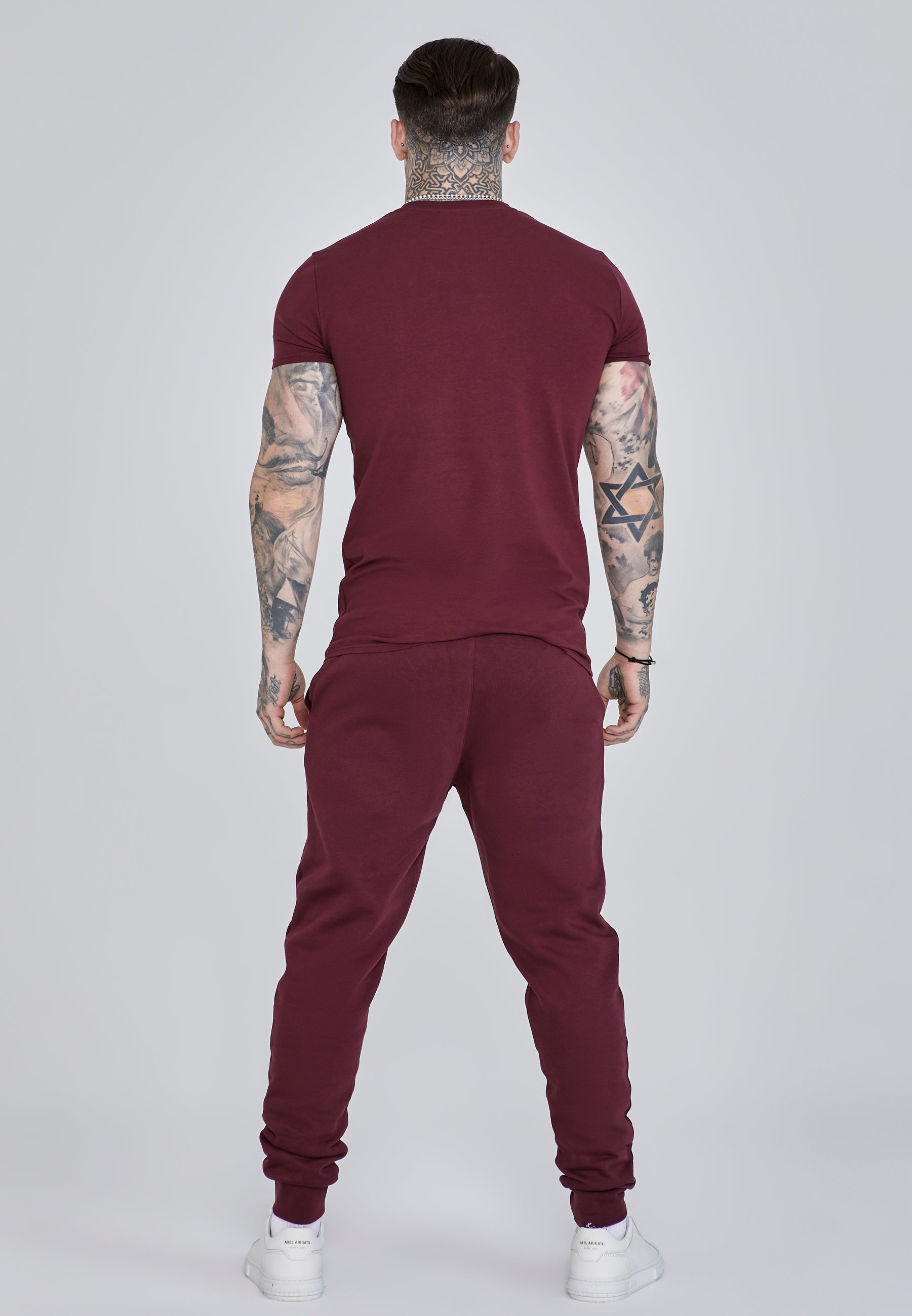 Essentials Joggers in Burgundy Hosen SikSilk
