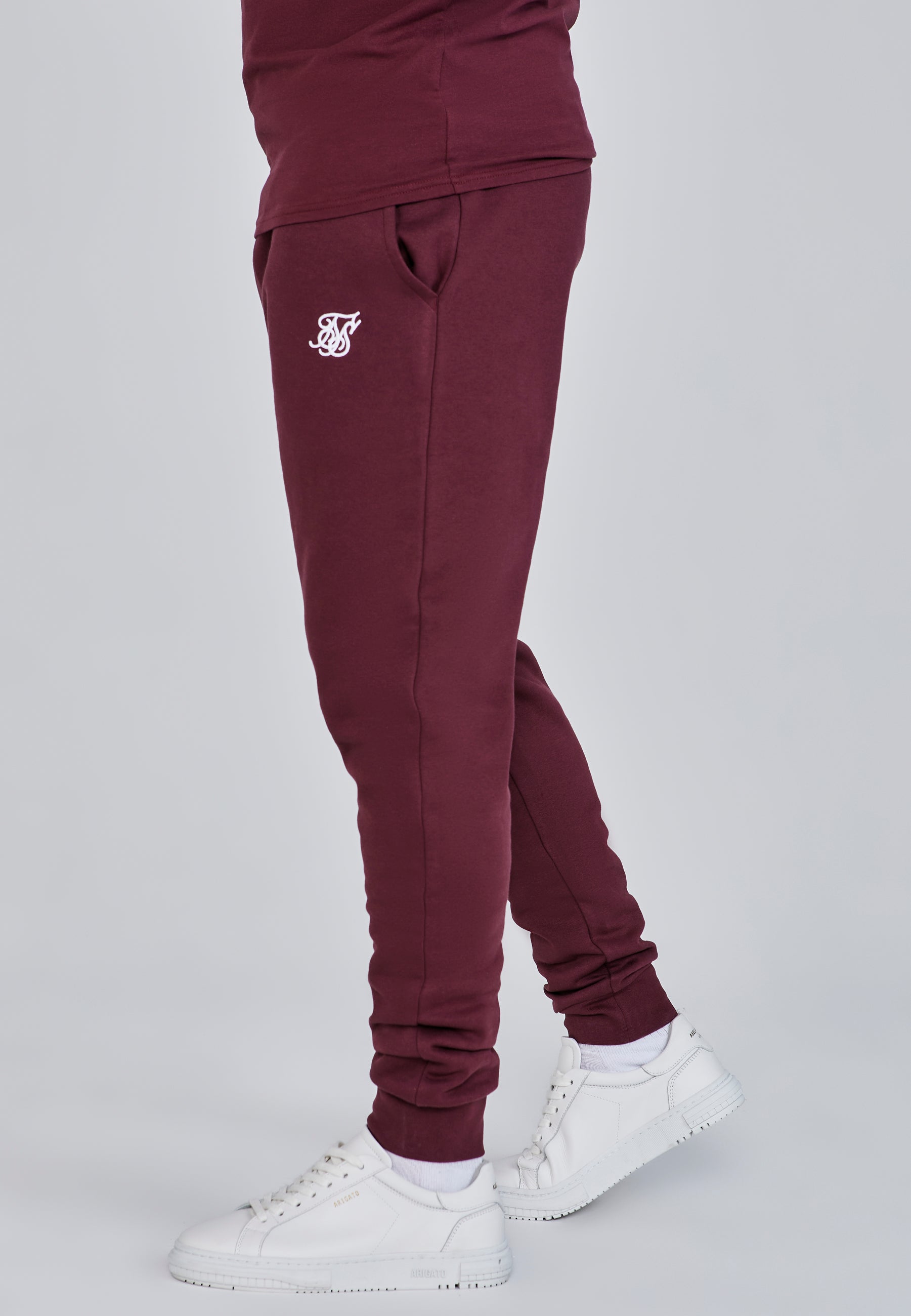 Essentials Joggers in Burgundy Hosen SikSilk