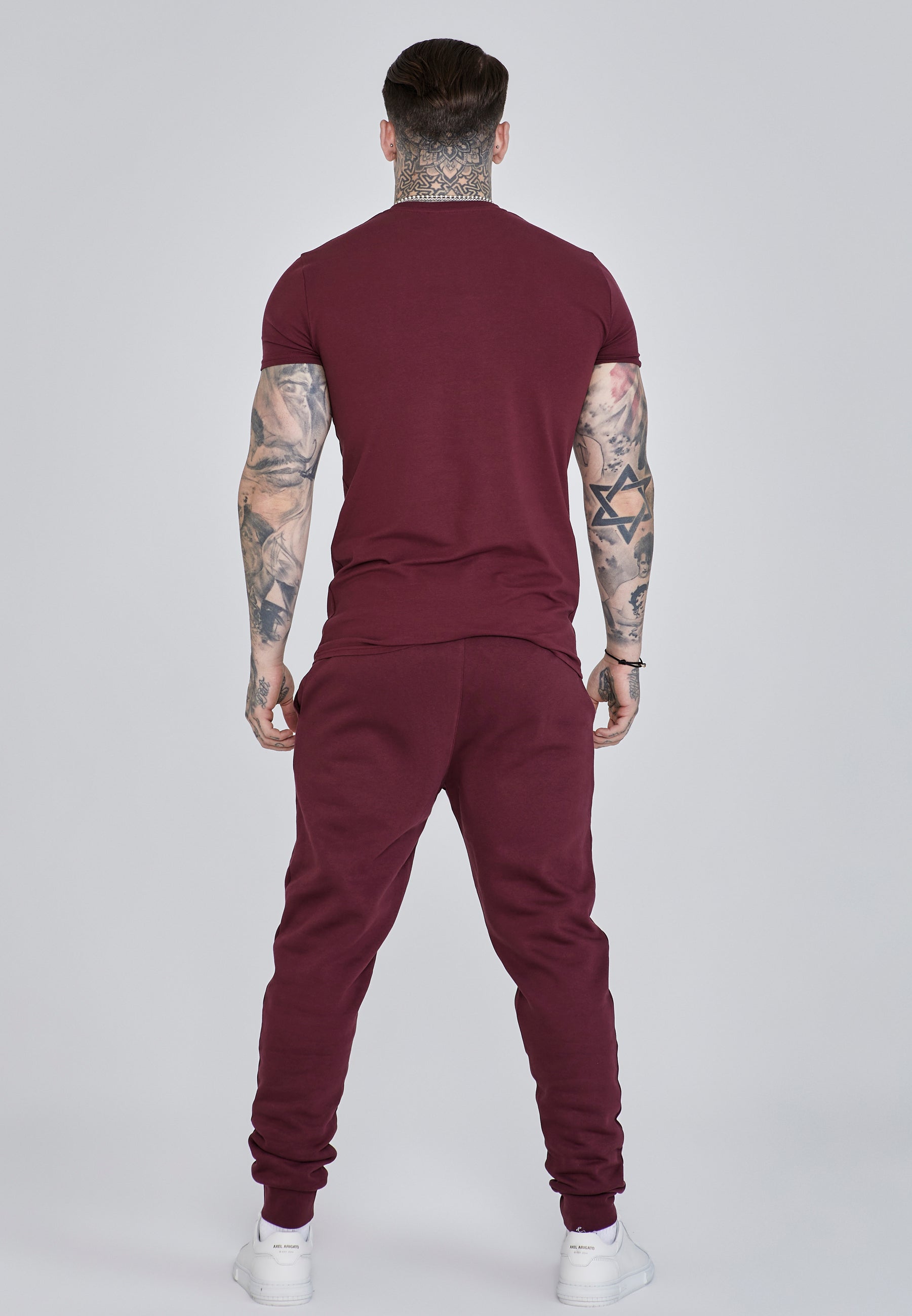 Essentials T-Shirt in Burgundy T-Shirts SikSilk