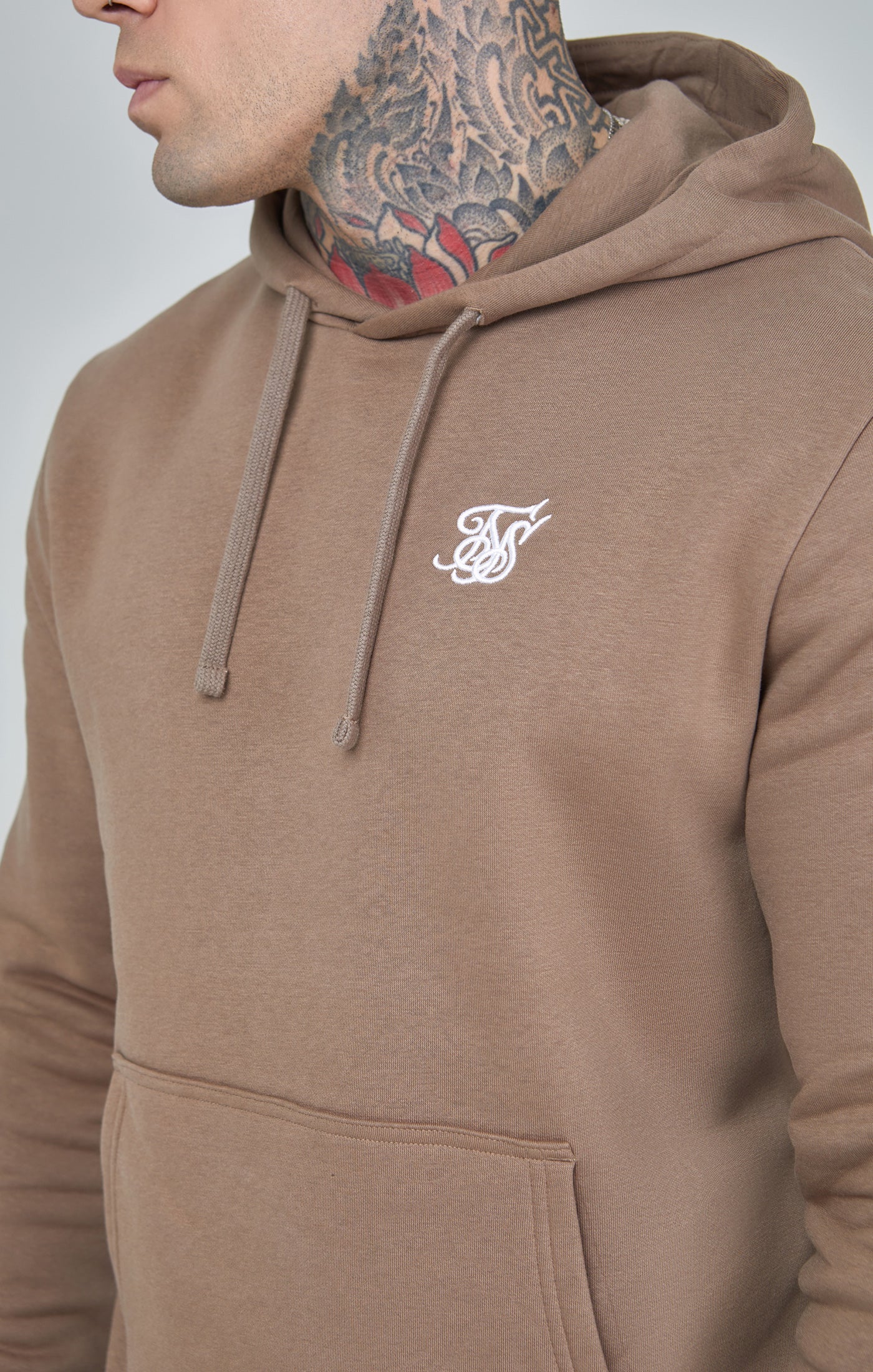 Essentials Overhead Hoodie in Brown Kapuzenpullover SikSilk