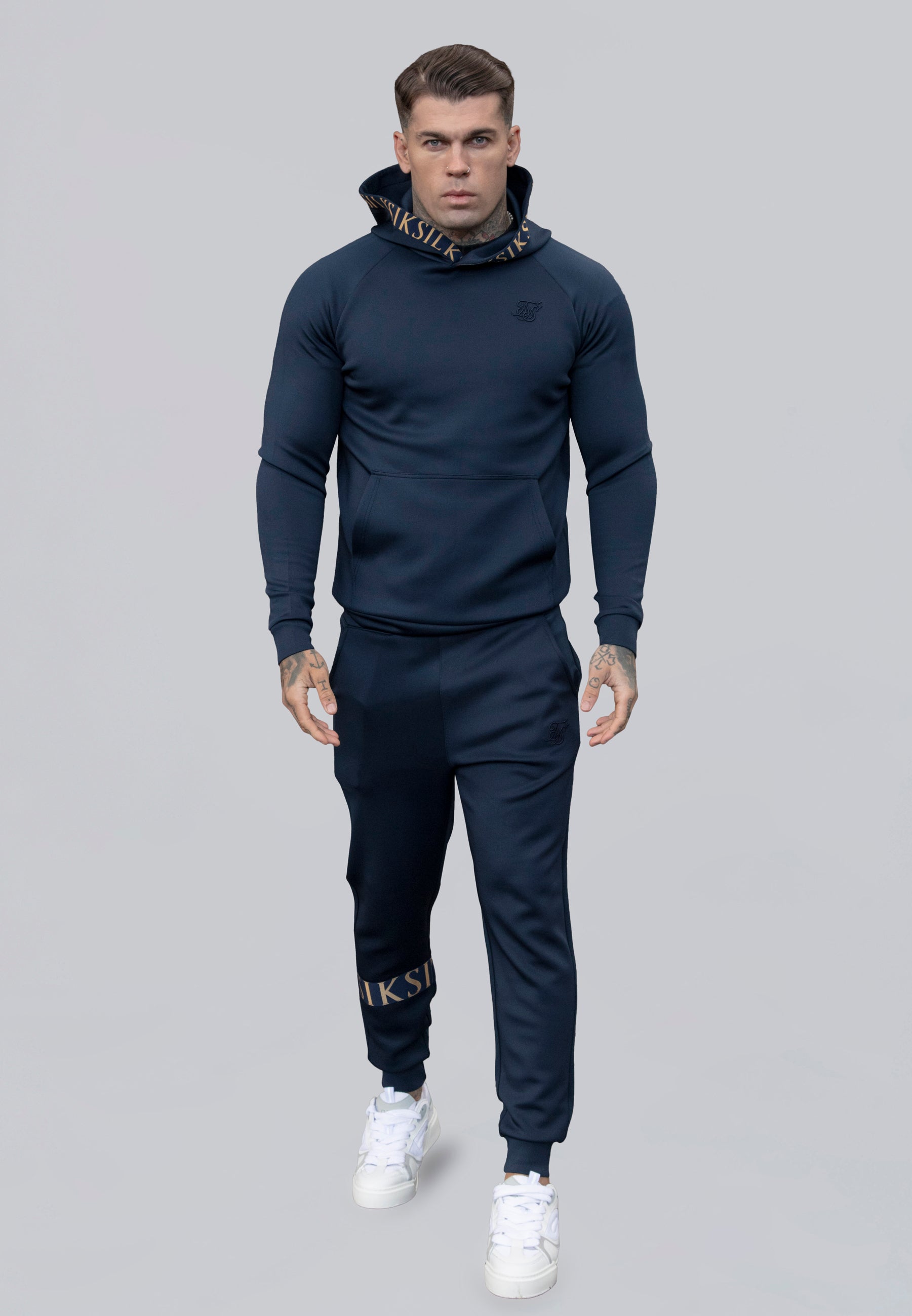 Dynamic Hoodie in Navy Kapuzenpullover SikSilk