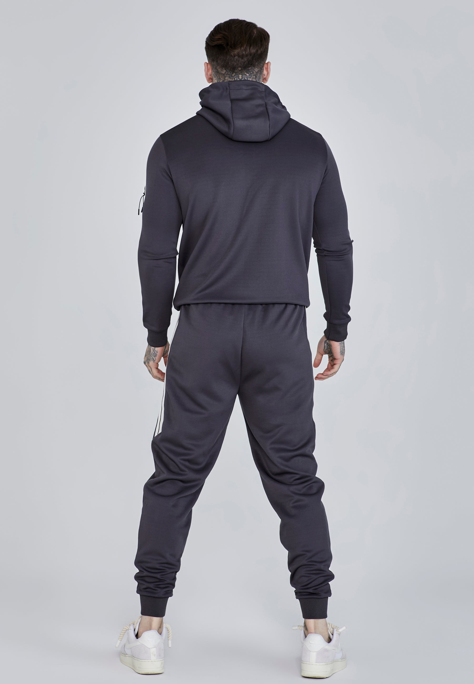 Full Zip Hoodie in Grey Sweatjacken SikSilk