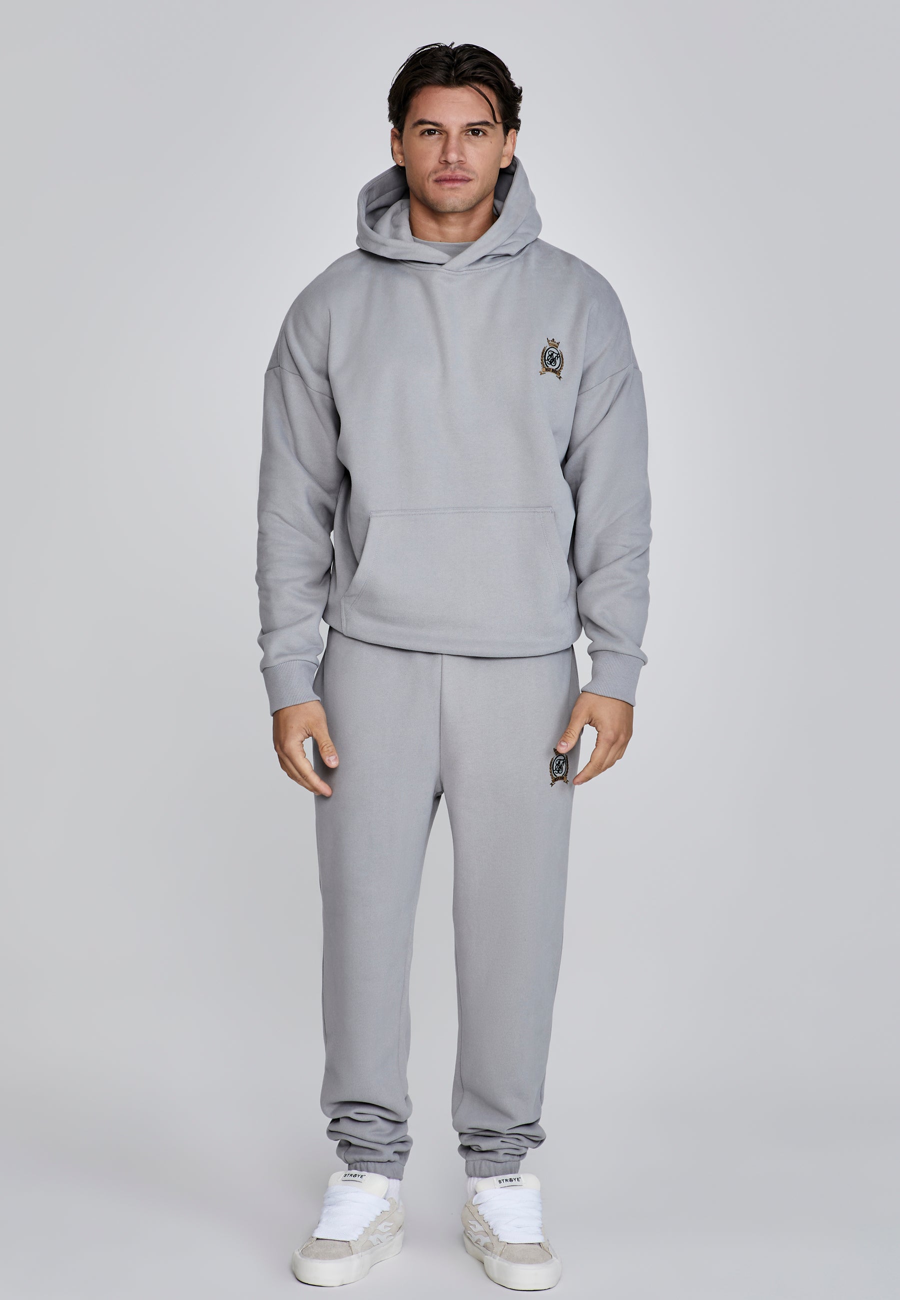 Pullover Hoodie in Grey Kapuzenpullover SikSilk