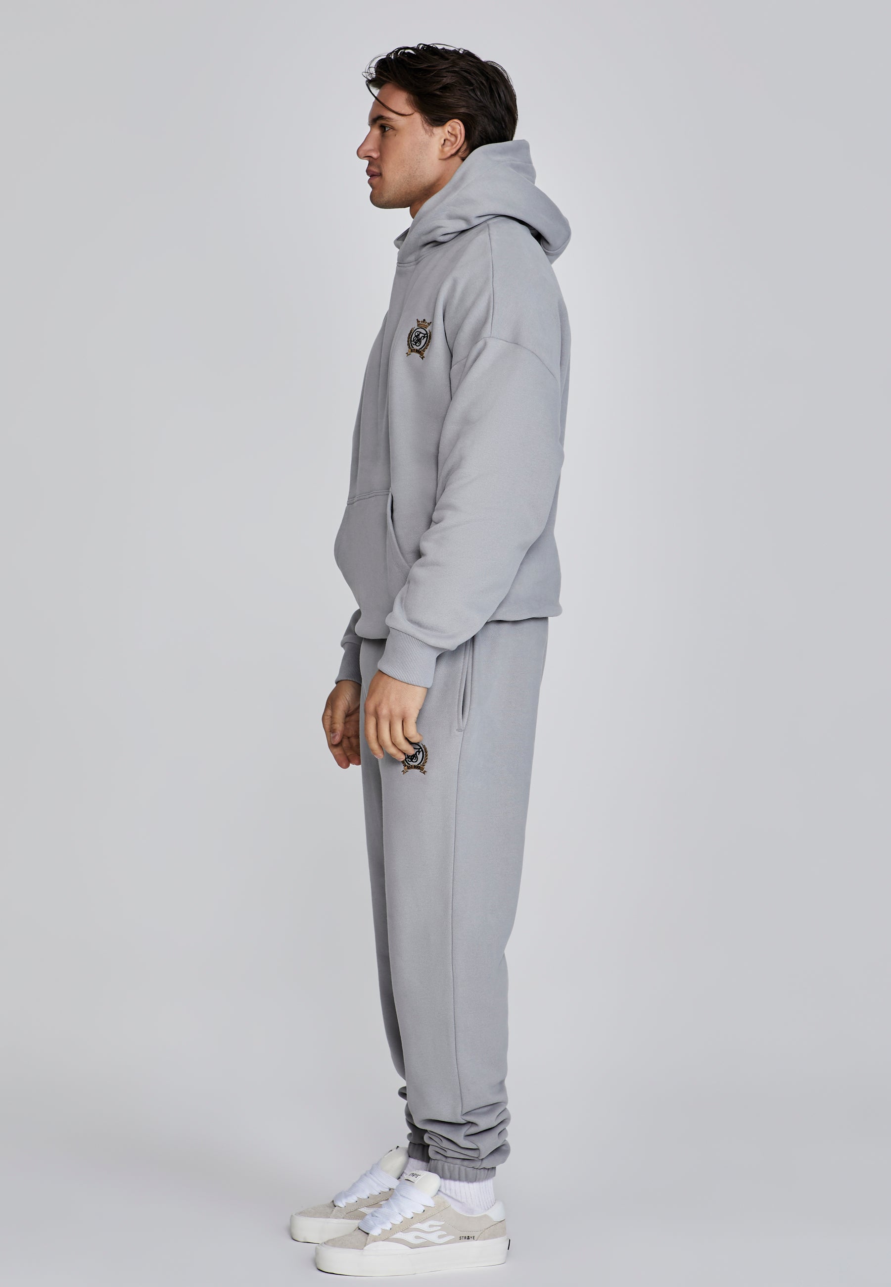 Pullover Hoodie in Grey Kapuzenpullover SikSilk