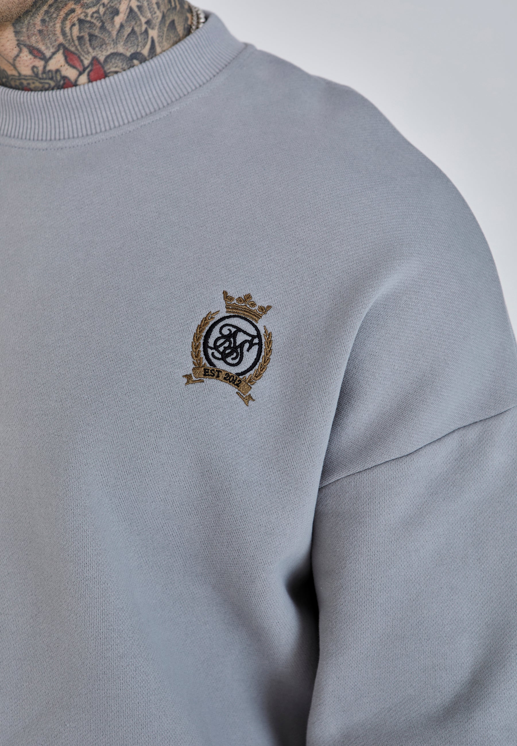 Oversized Sweater in Grey Sweatshirts SikSilk