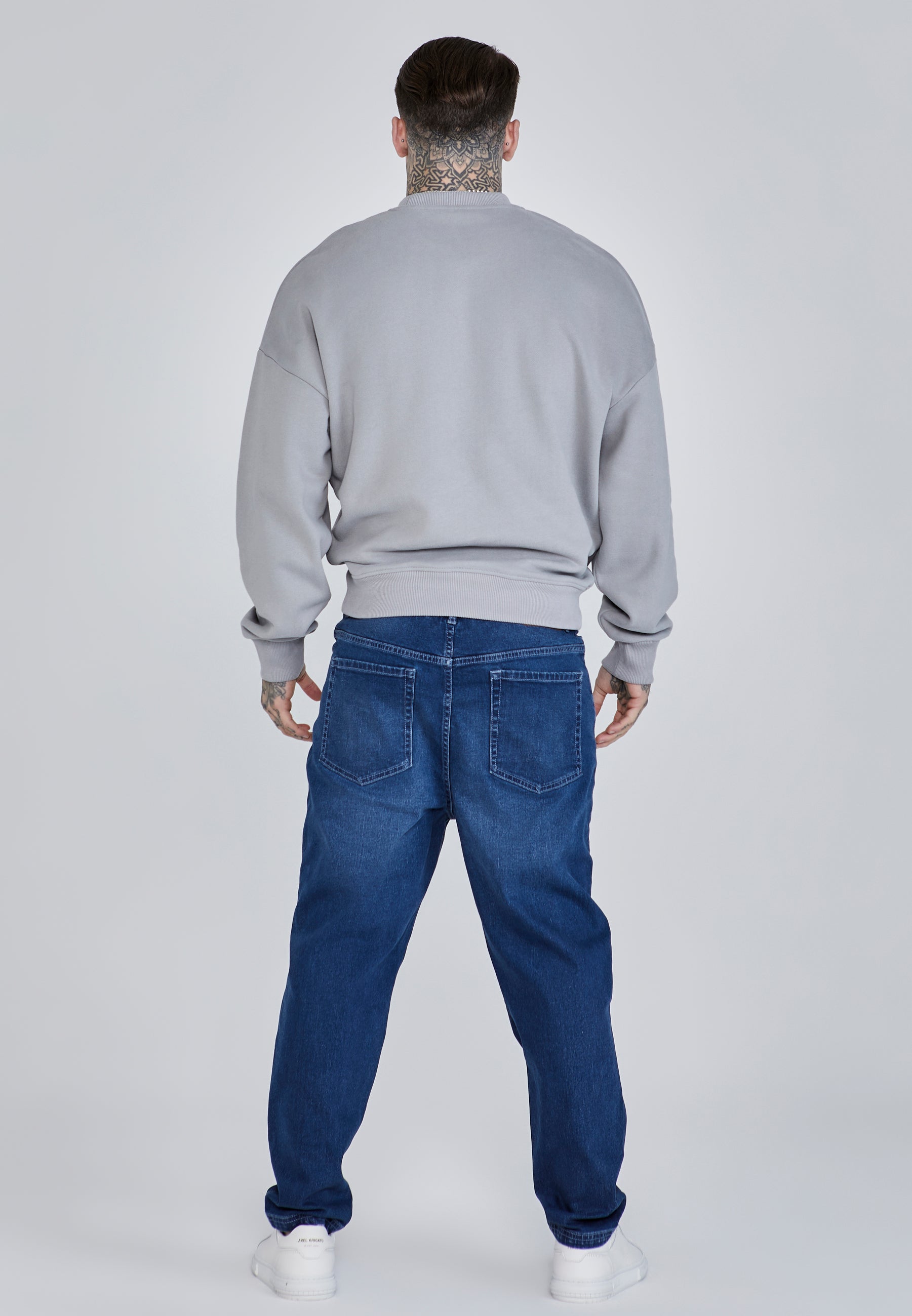 Oversized Sweater in Grey Sweatshirts SikSilk