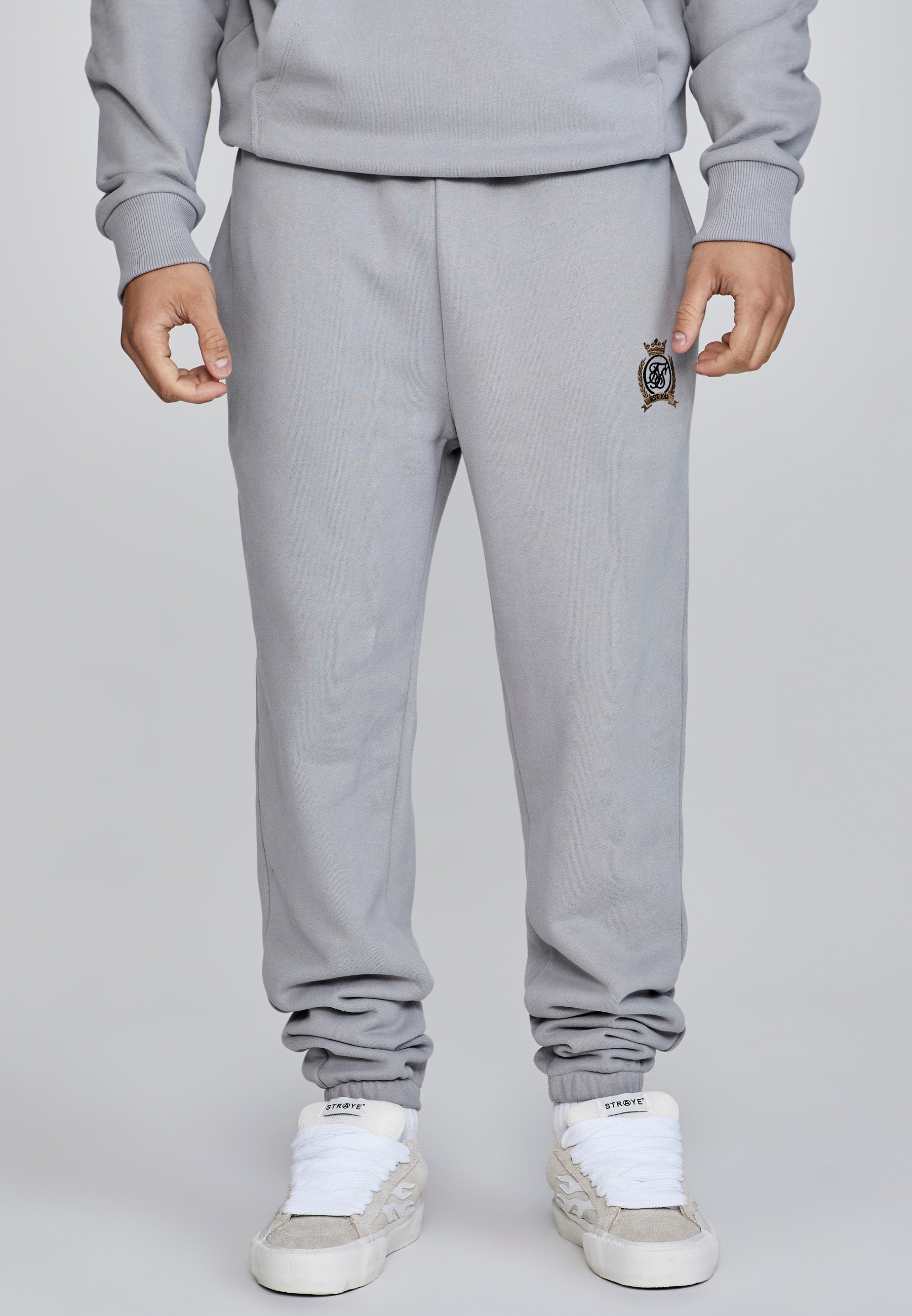 Relaxed Fit Joggers in Grey Hosen SikSilk