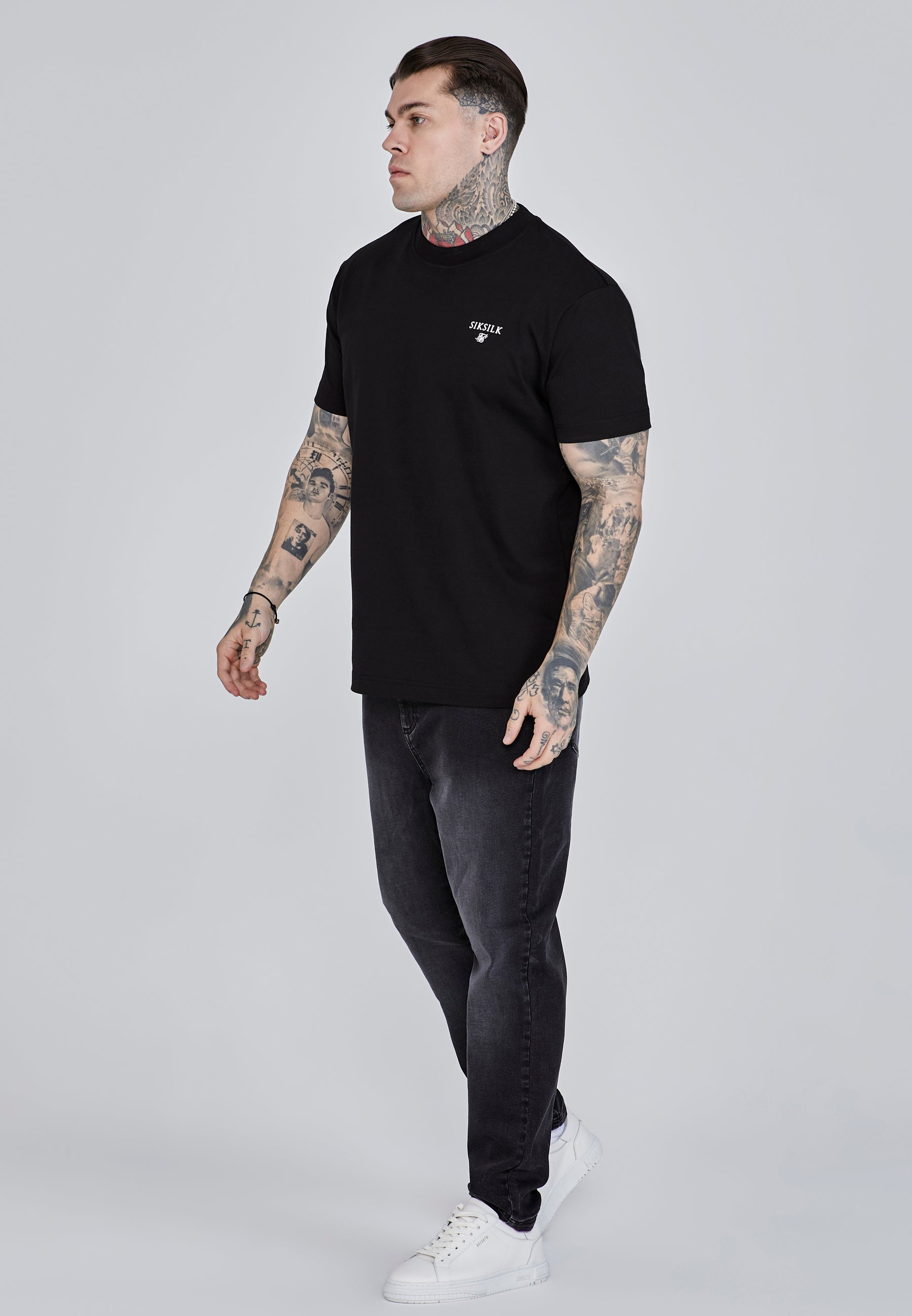 Graphic T-Shirt in Black T-Shirts SikSilk