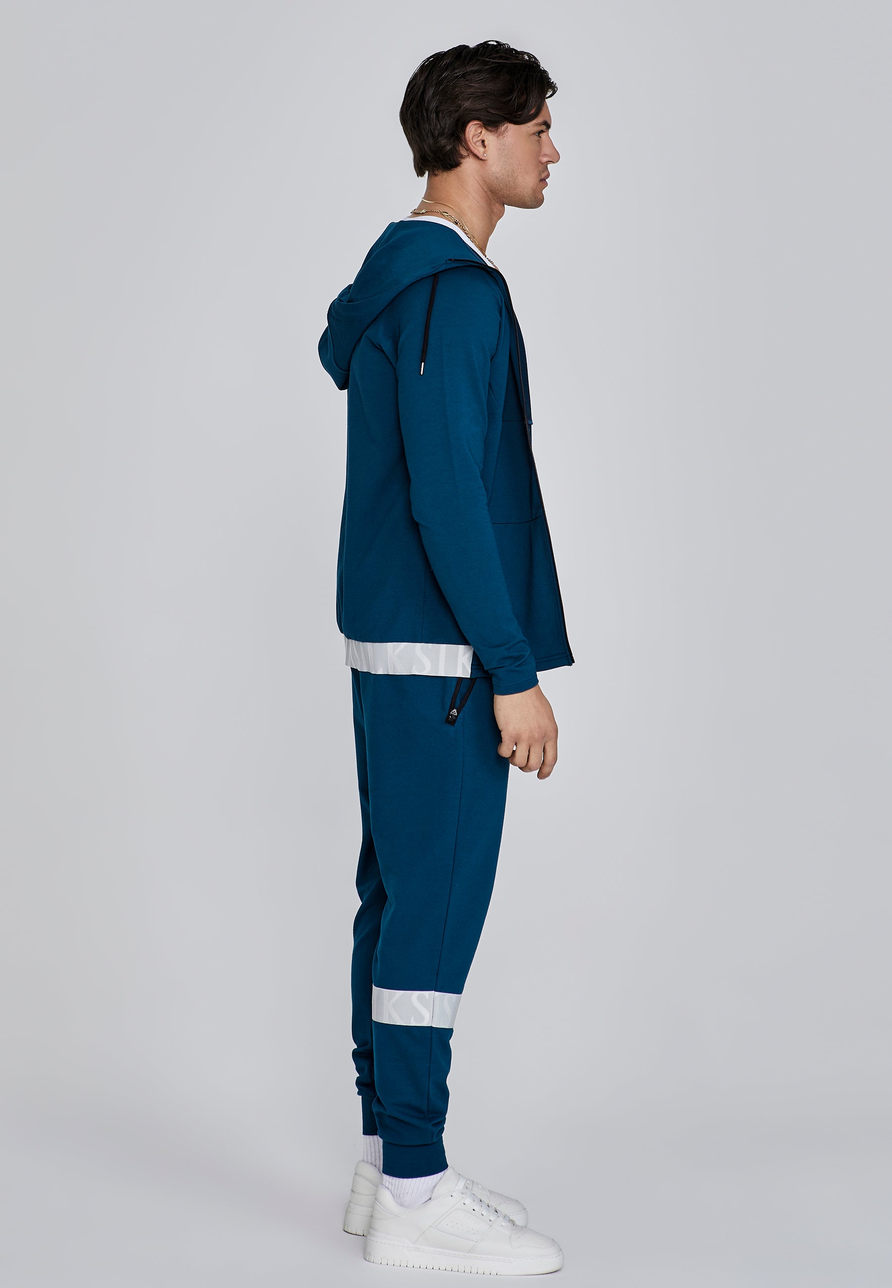 Full Zip Hoodie in Blue Sweatjacken SikSilk