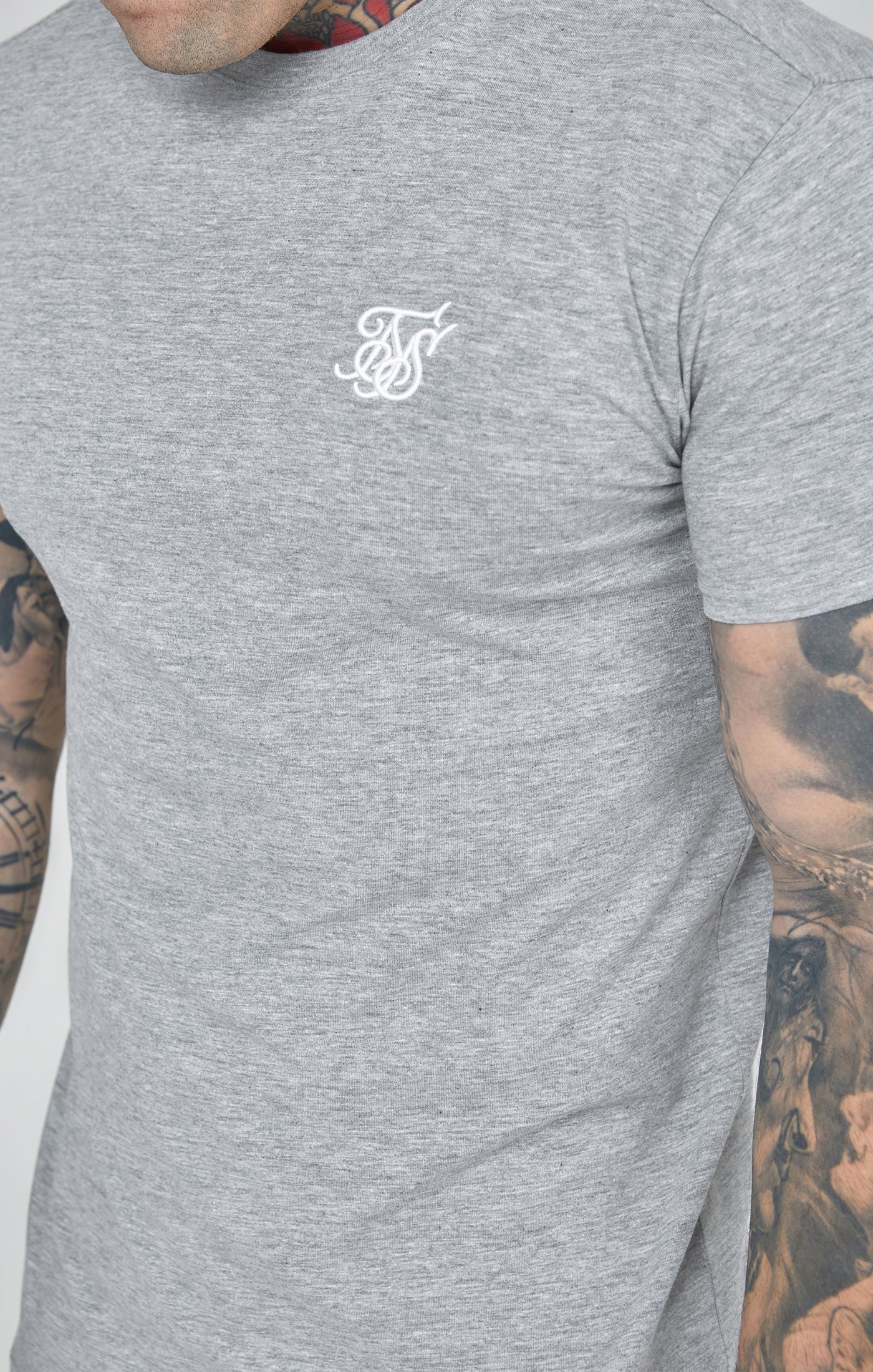 Essentials T-Shirt in Grey Marl T-Shirts SikSilk