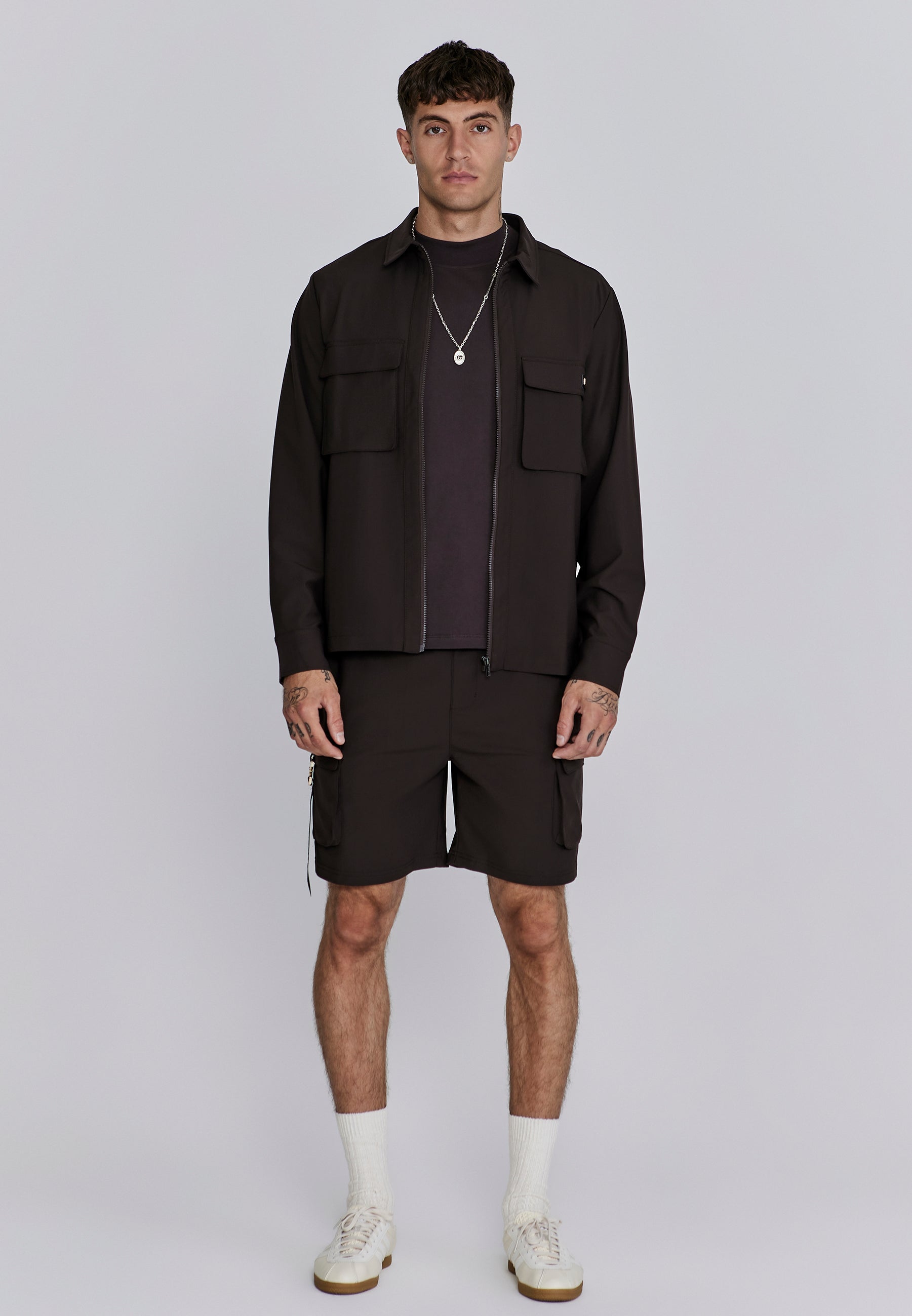 Flight Cargo Short in Brown Shorts SikSilk