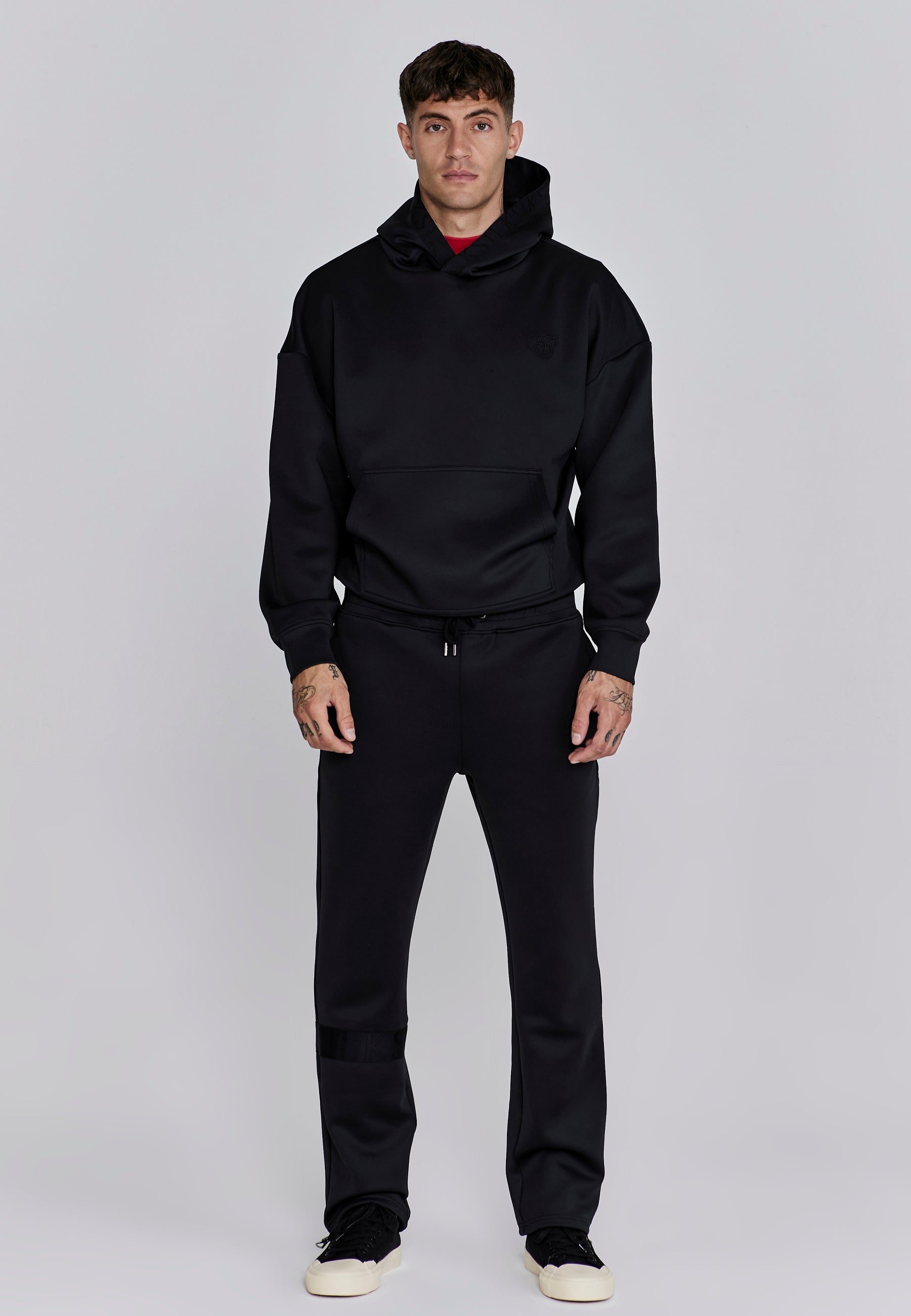 Oversized Dynamic Hoodie in Black Kapuzenpullover SikSilk