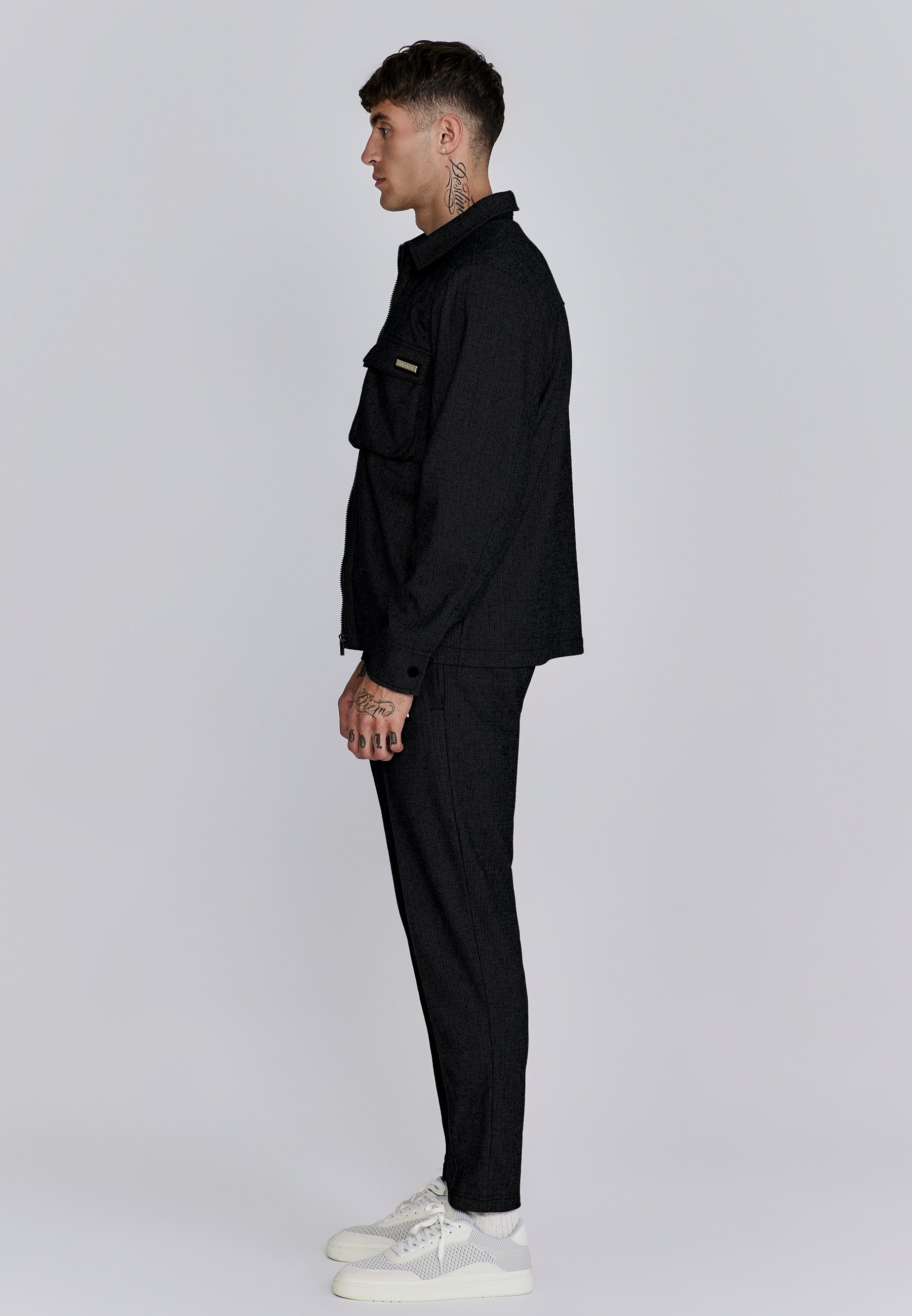 Smart Overshirt in Black Hemden SikSilk