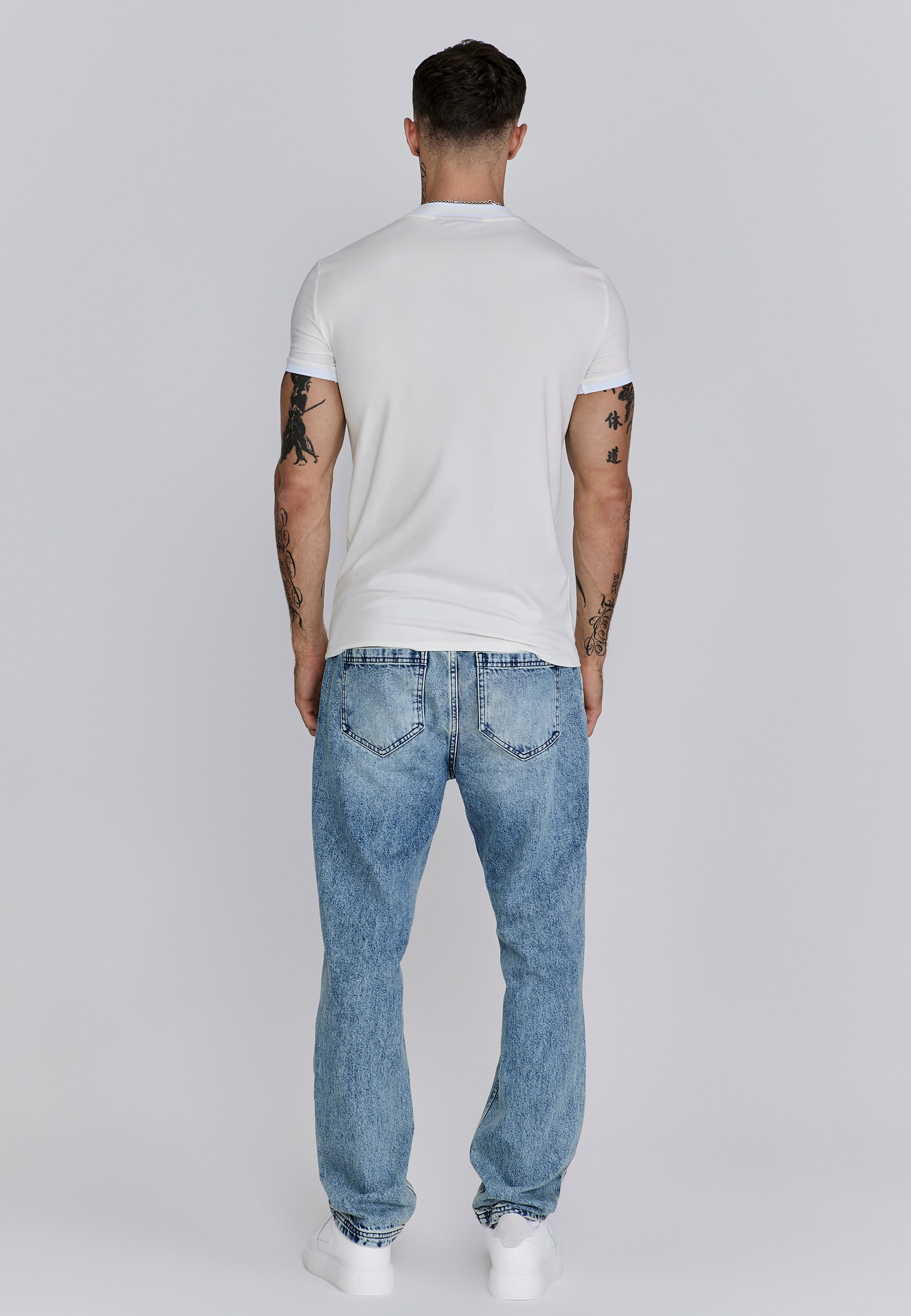 Ringer T-Shirt in Ecru T-Shirts SikSilk